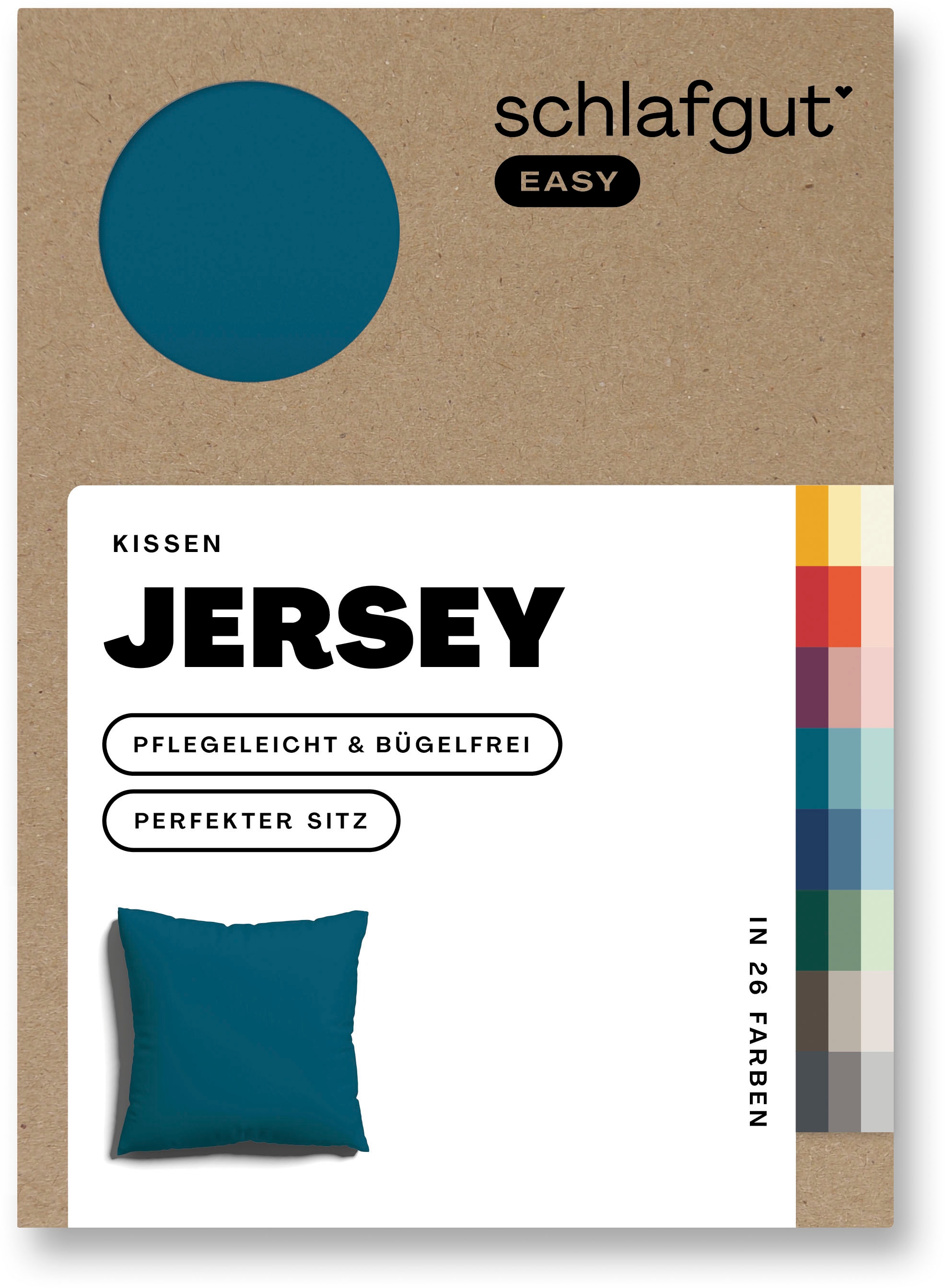 Schlafgut Kissenbezug »EASY Jersey« Kissenhülle mit Reißverschluss, weich und saugfähig, Kissenbezug