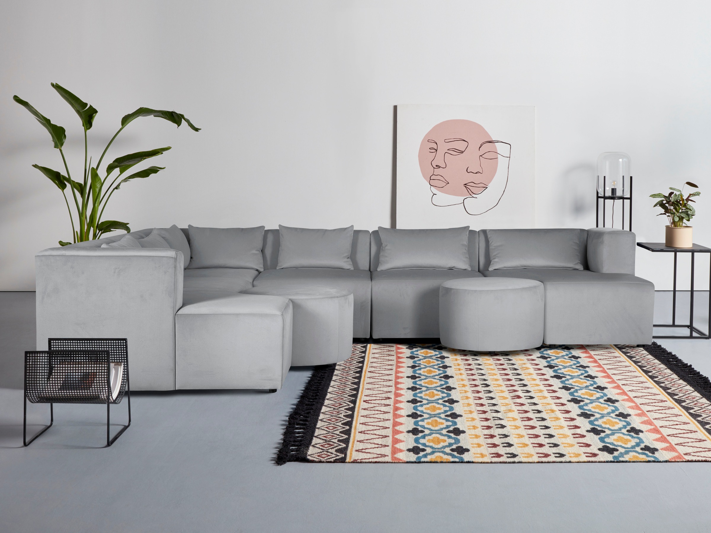 Leonique Ecksofa »Alexane L-Form«, zusammengesetzt aus Modulen, in vielen Bezugsqualitäten und Farben