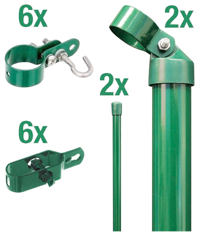 Alberts Eckpfosten, (Set), für Maschendrahthöhe 175 cm, zum Einbetonieren