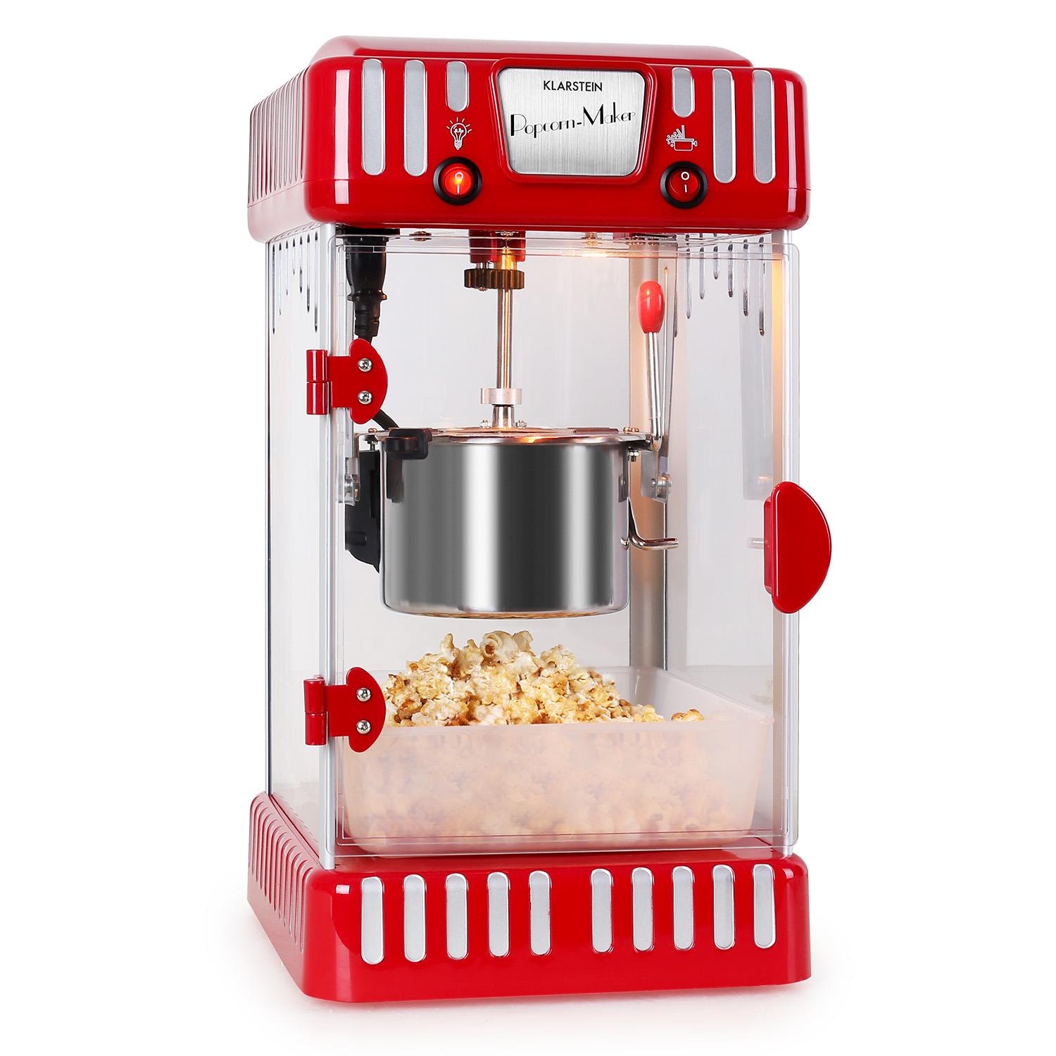 Popcornmaschine Popcornmaker elektrisch Rührwerk Edelstahl-Topf...