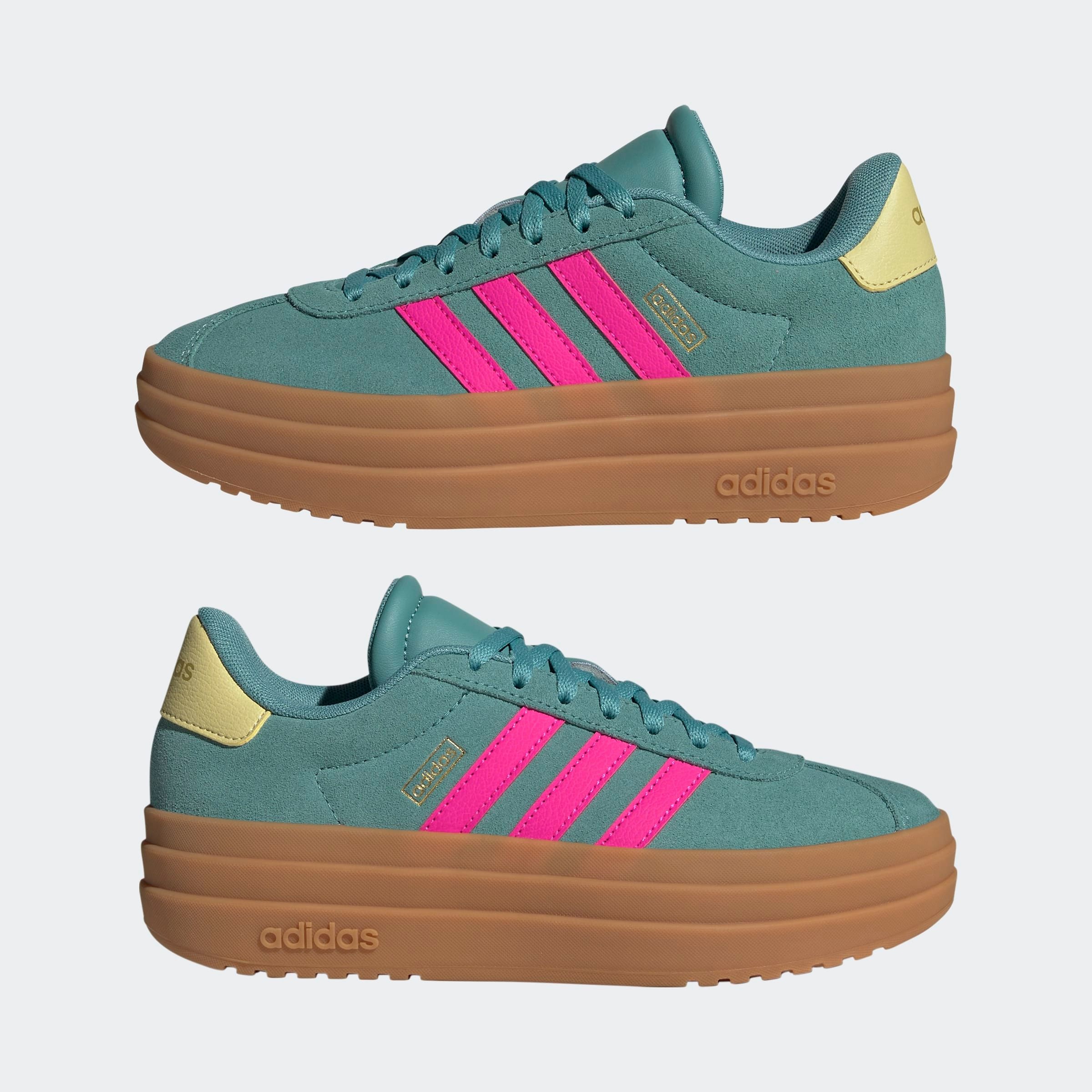 adidas Sportswear Plateausneaker »VL COURT BOLD LIFESTYLE KIDS«, Design auf den Spuren des adidas Gazelle Bold