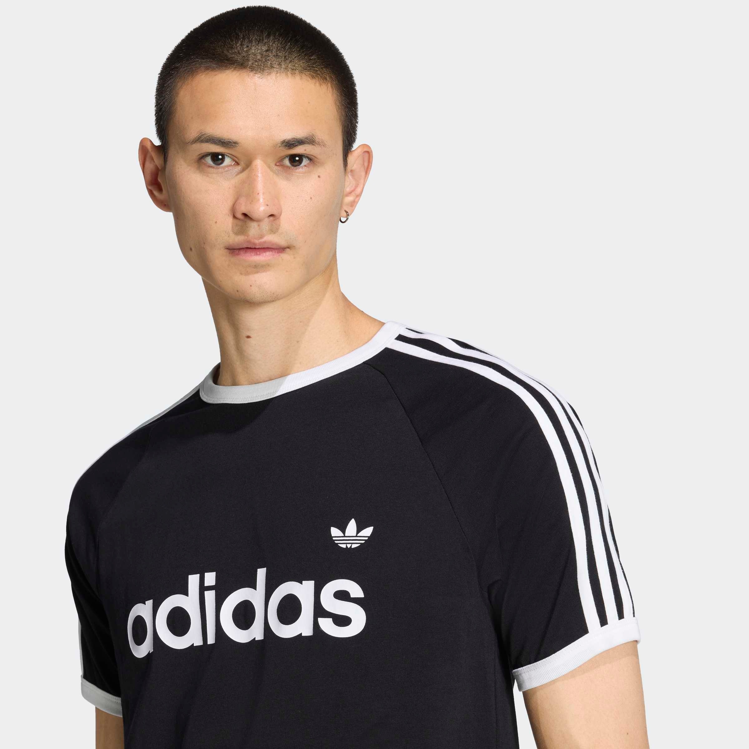 adidas Originals T-Shirt »3-STREIFEN RINGER, SCHMAL GESCHNITTEN«