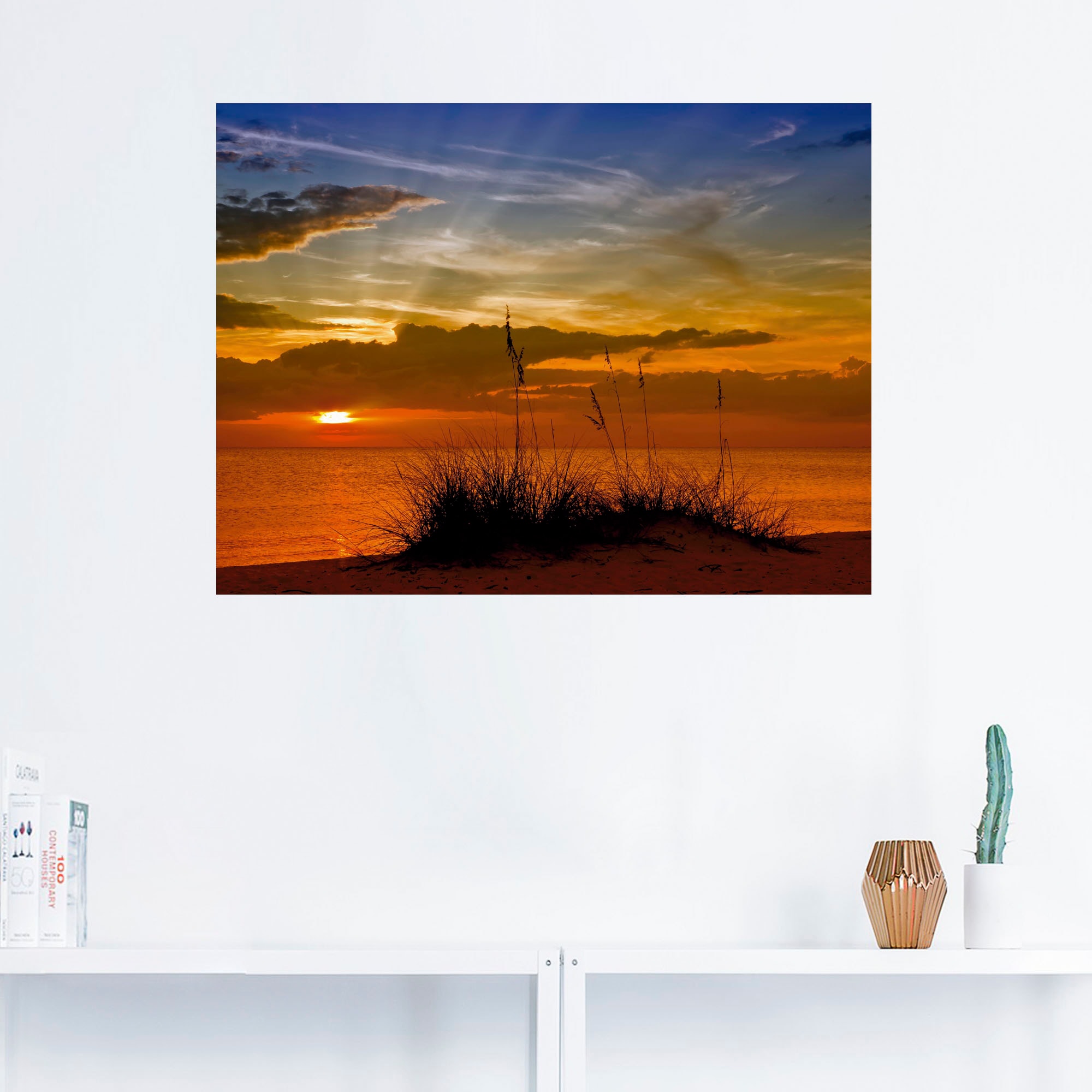 Artland Wandbild »Herrlicher Sonnenuntergang«, Sonnenaufgang & -untergang, (1 St.), als Leinwandbild, Wandaufkleber in verschied. Größen