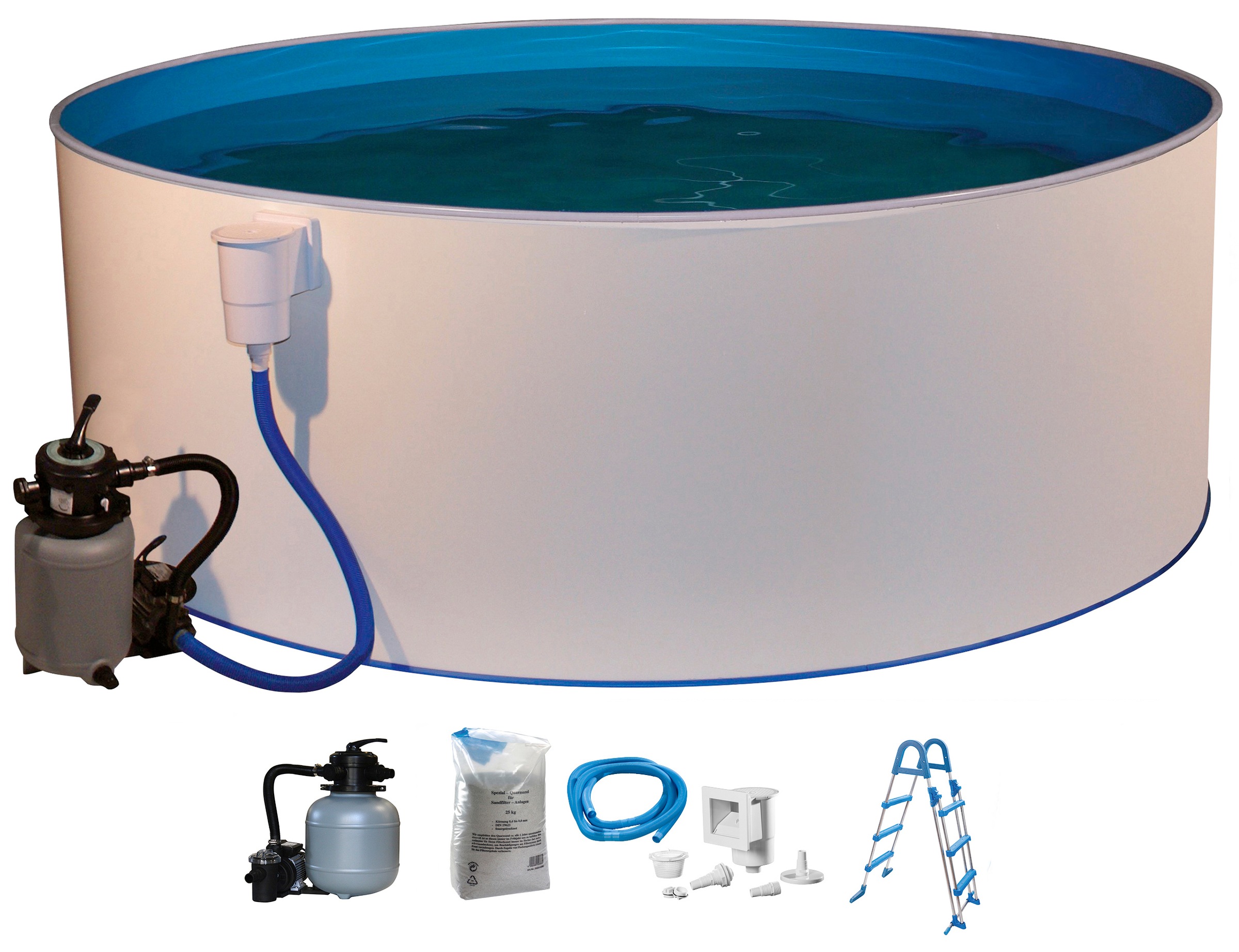 KONIFERA Rundpool »Paros IV«, (Set), 5-tlg., ØxH: 400x120 cm