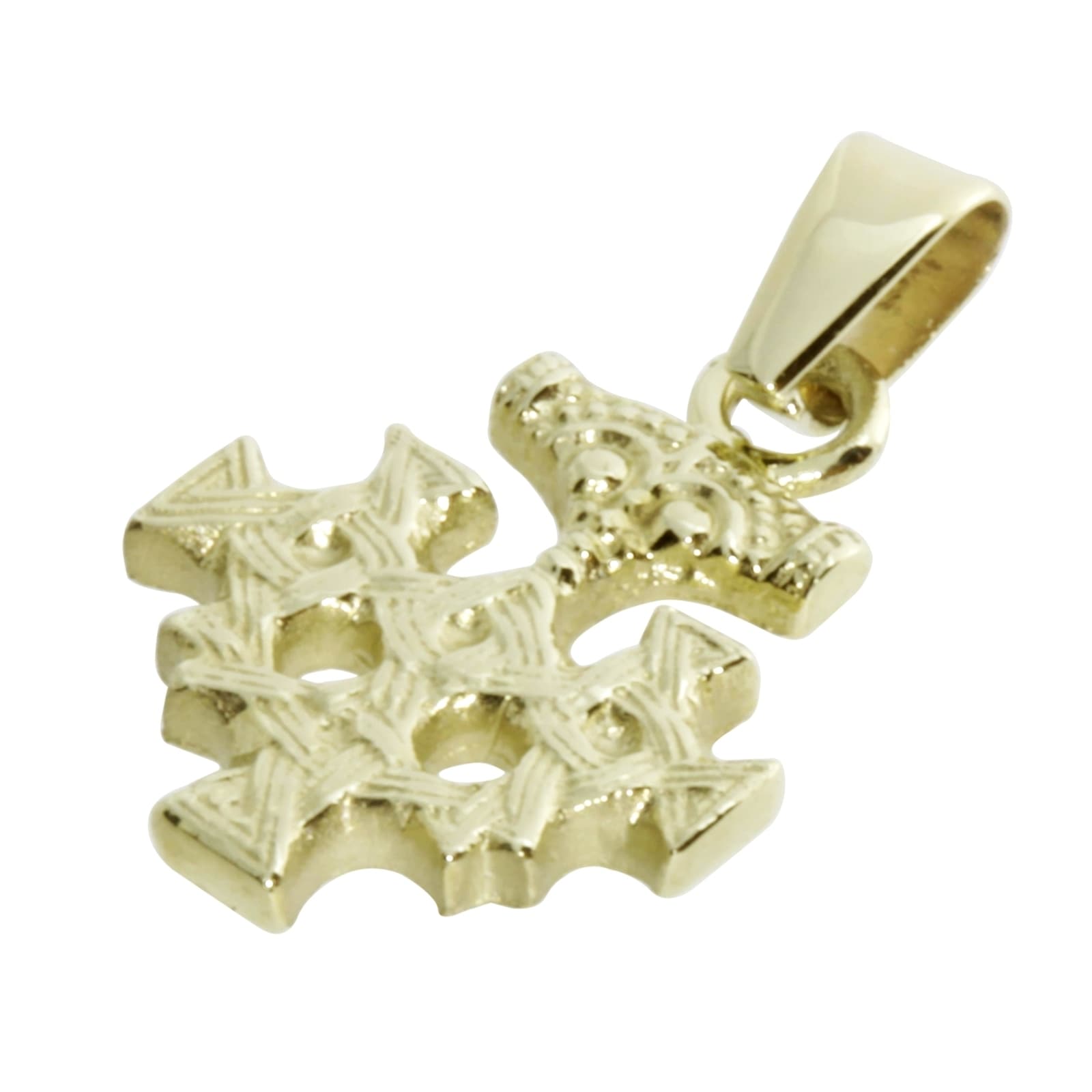 OSTSEE-SCHMUCK Kettenanhänger »- Hiddensee 15 x 13 mm - Gold 585/000 -,«