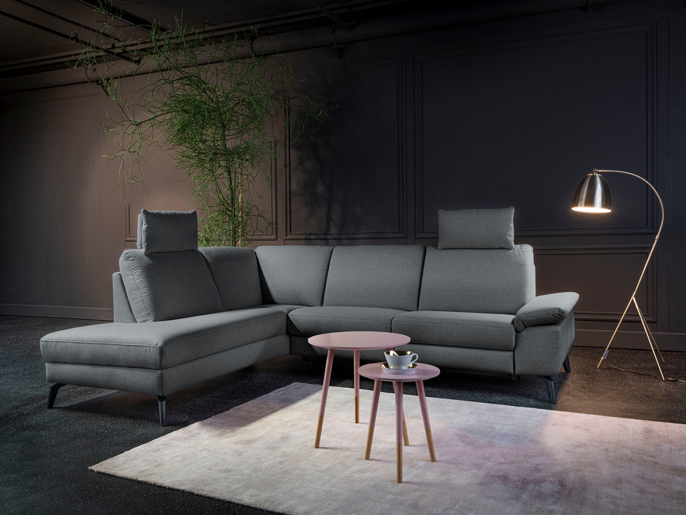 alina Ecksofa, inkl. Kopfstützen, wahlweise mit Relaxfunktion, Breite: 267 cm