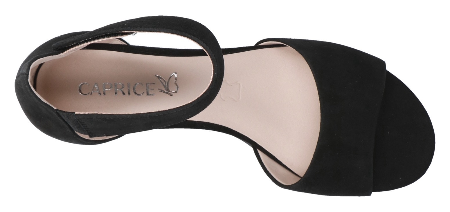 Caprice Sandalette, Blockabsatz, Sommerschuh, Sandale mit praktischem Klettverschluss