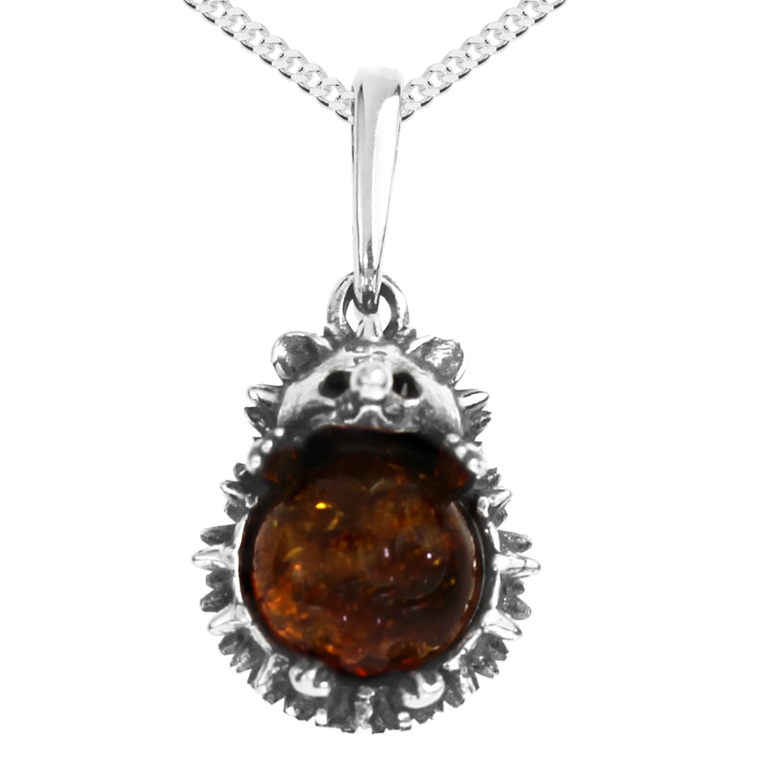 OSTSEE-SCHMUCK Kette und Anhänger Set »- Igel - Silber 925/000 - Bernstein«