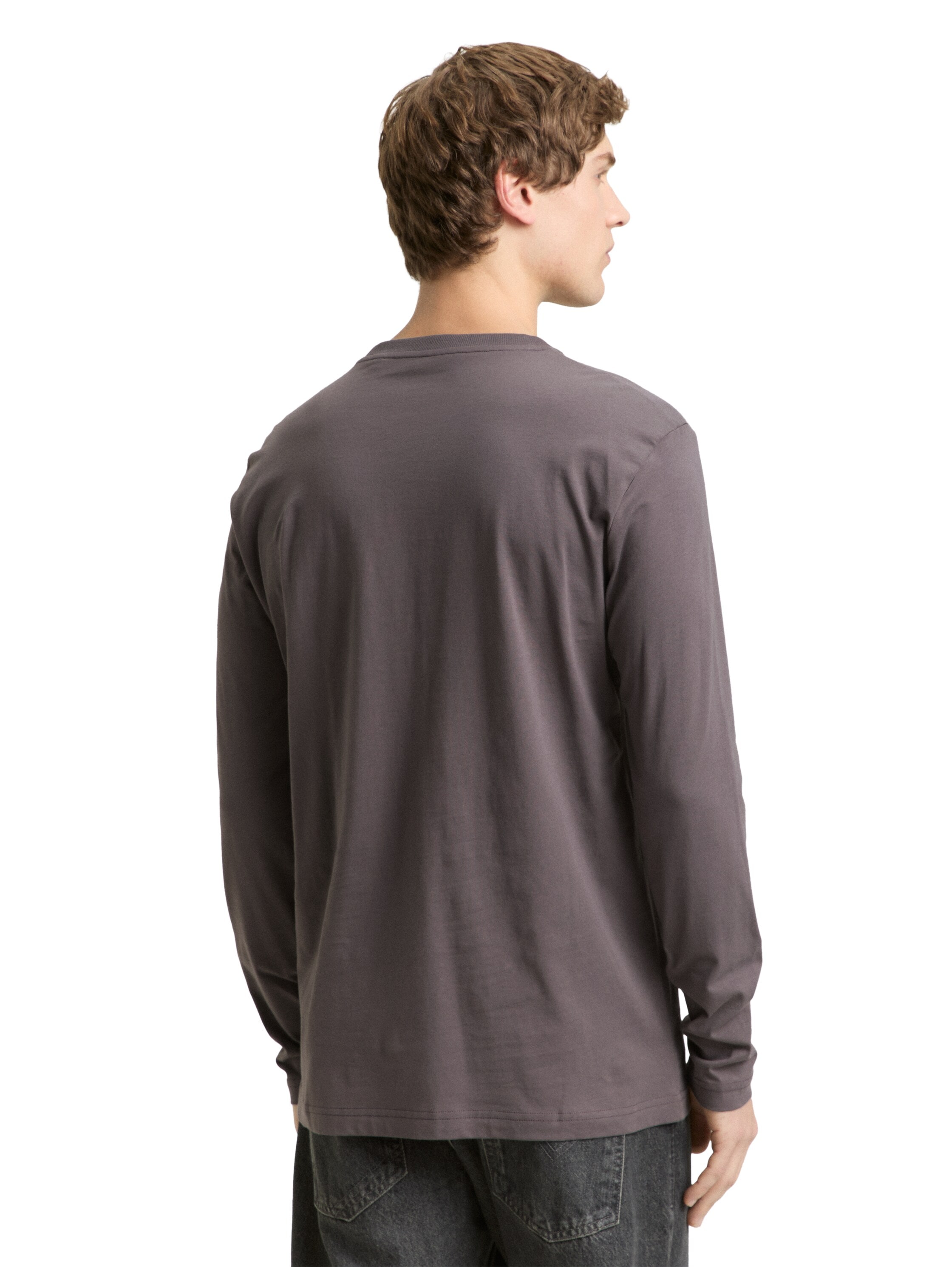 TOM TAILOR Denim Langarmshirt mit Logo-Stickerei auf der Brust