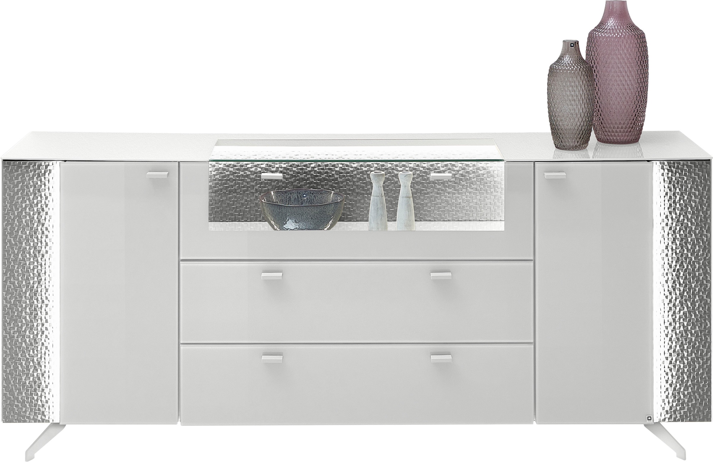 LEONARDO Sideboard »AUREA«, mit Pailletten-Akzent, wahlweise mit Beleuchtung