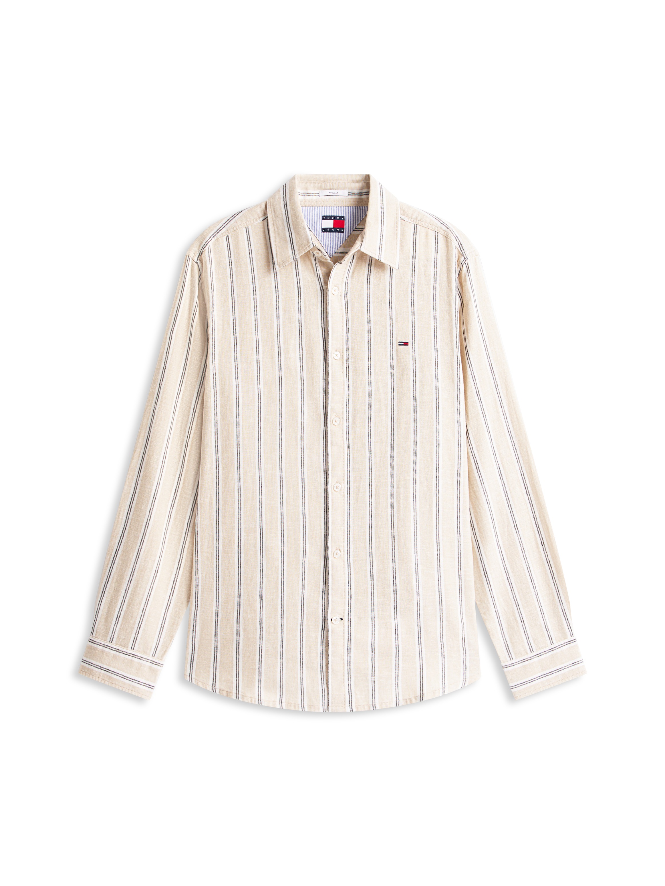 Tommy Jeans Langarmhemd »REGULAR LINEN MIX STRIPES« Regular fit mit Streifenmuster