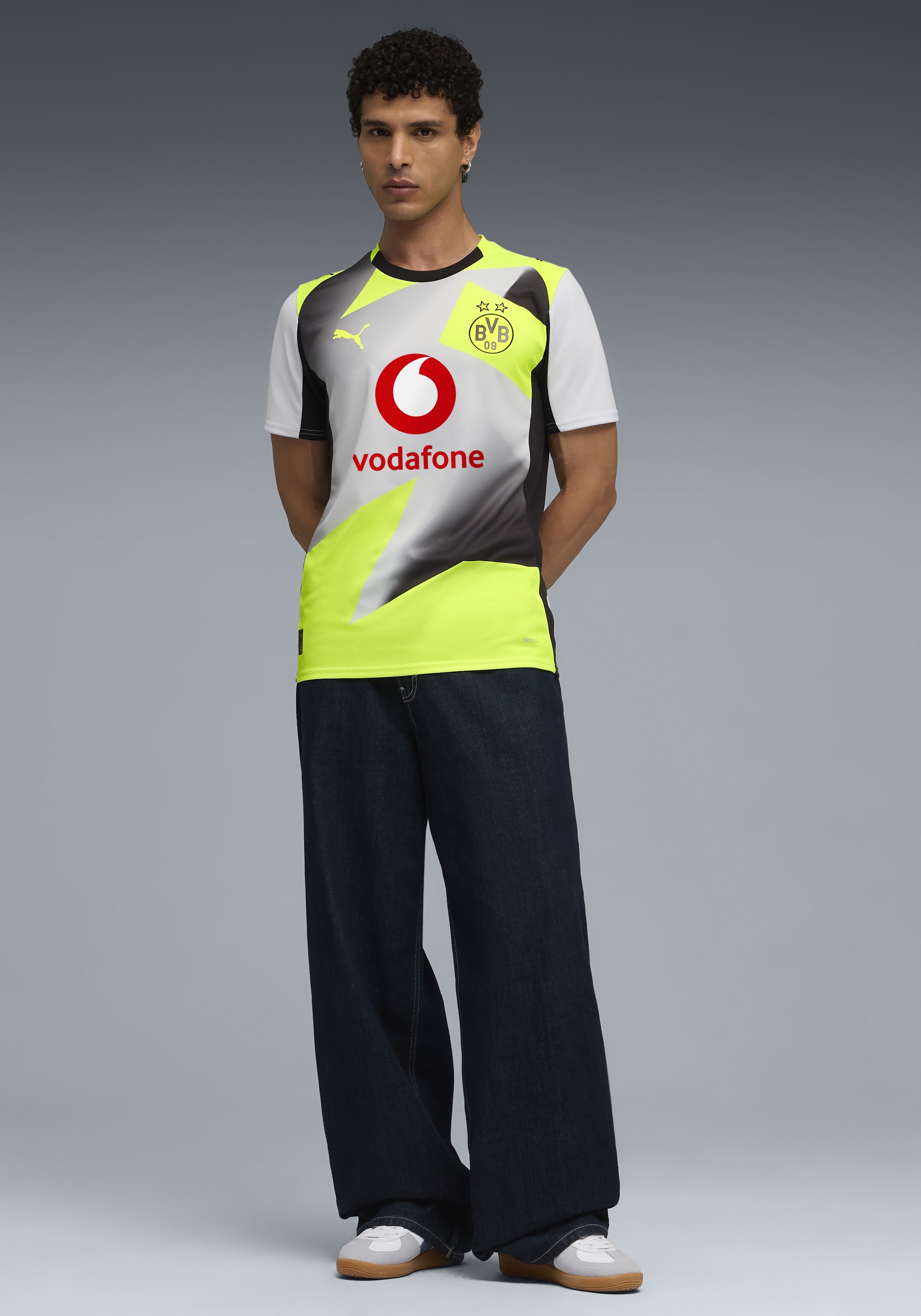 PUMA Fußballtrikot »BVB AWAY JERSEY REPLICA« Fußball, Kurzarm, sportlicher Stil, mit Rundhalsausschnitt