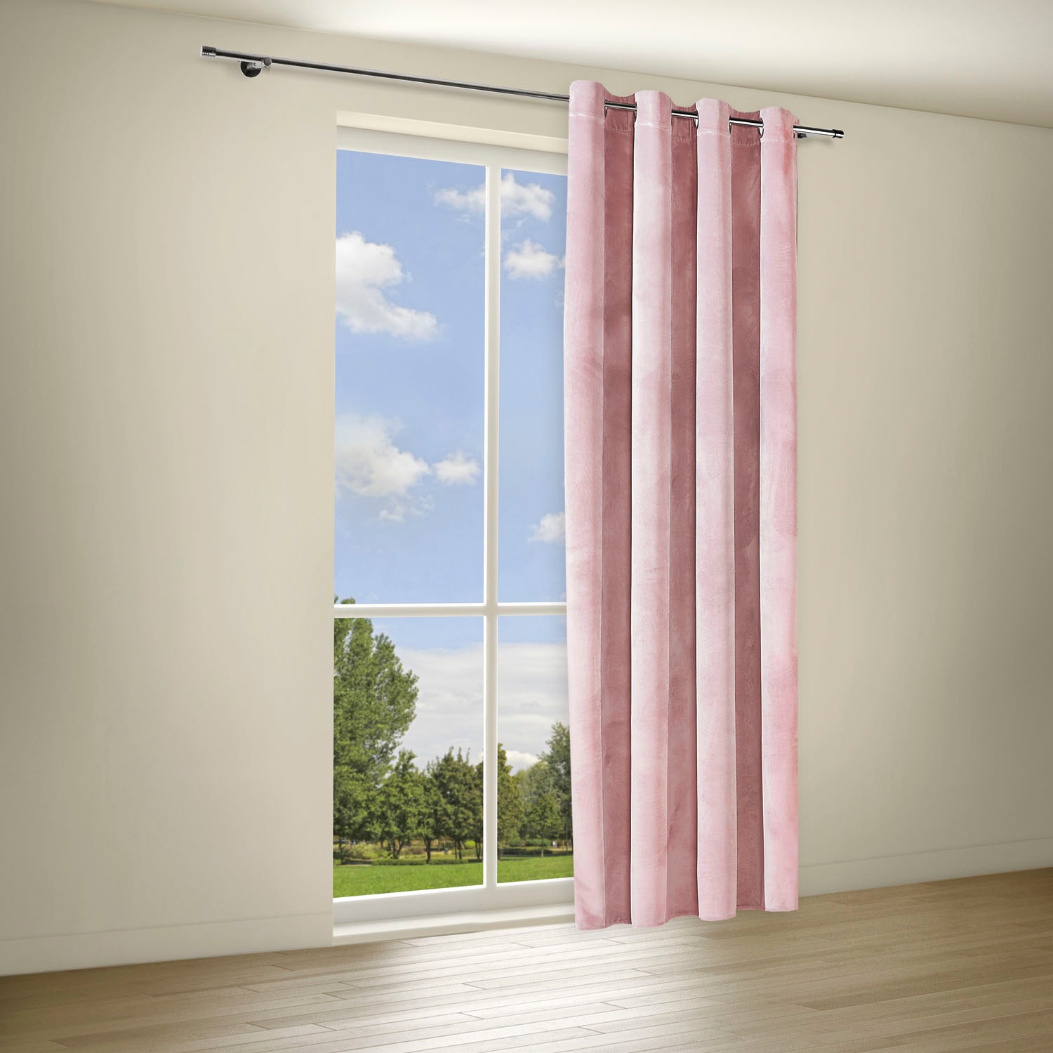 Gerster Gardine »Fenja« Ösen 1 Stk. tlg. Ösenschal aus Samtstoff