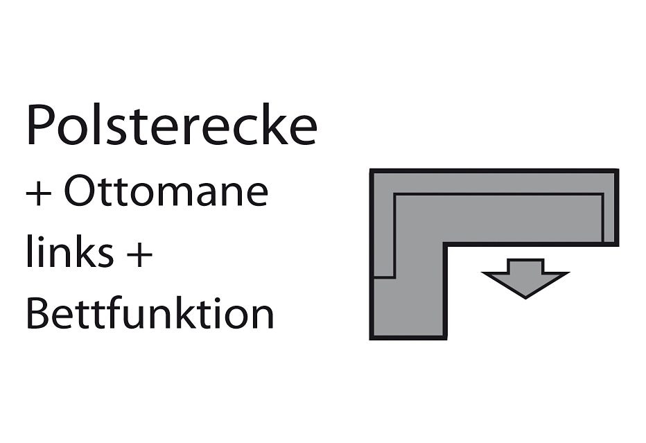 COTTA Ecksofa »Sammy L-Form«, inklusive Kopfstützen-Höhenverstellung, wahlweise mit Bettfunktion