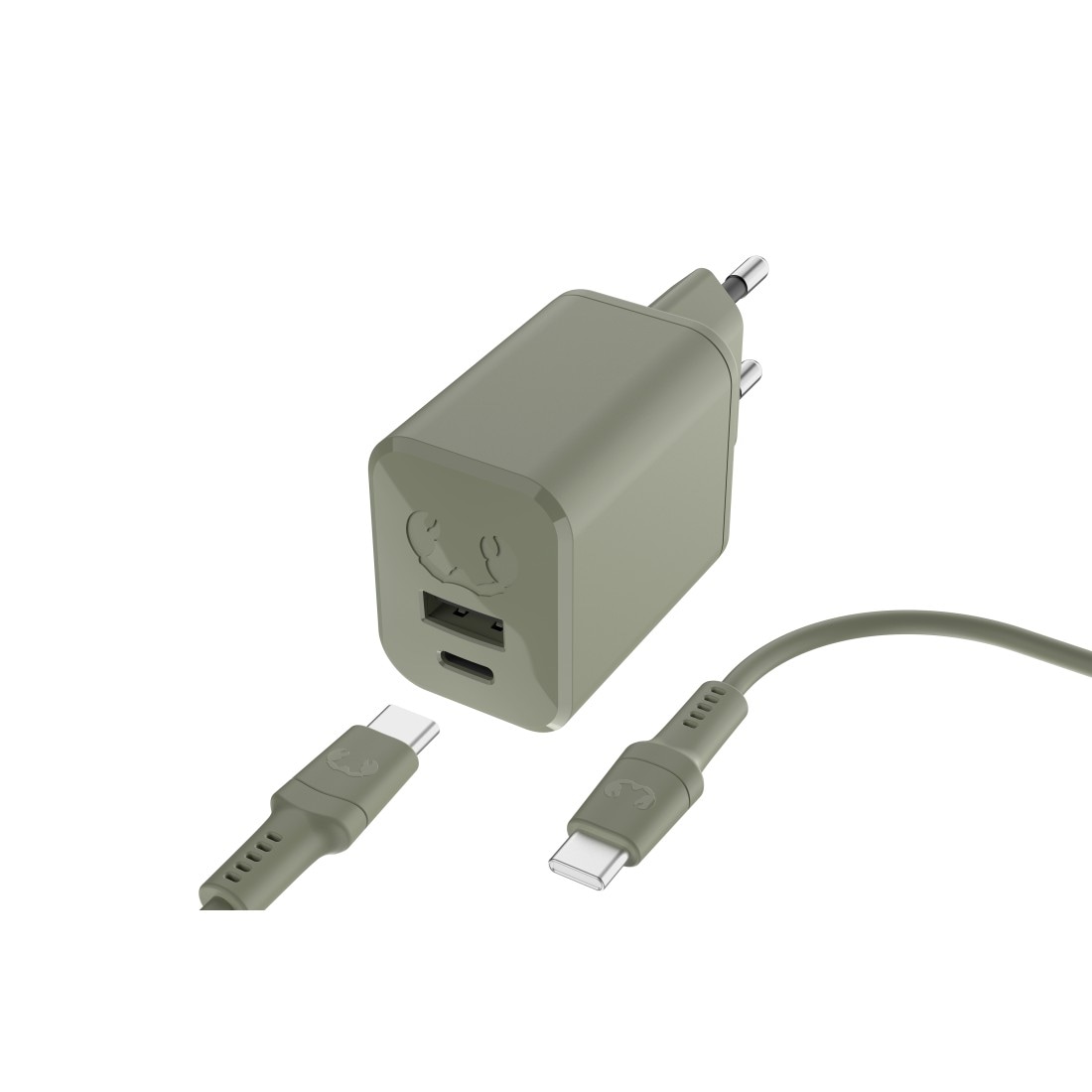 Schnelllade-Gerät »Mini-Charger USB-C- und USB-A, PD 45W, USB-C-Kabel 2m«, (2 St.)