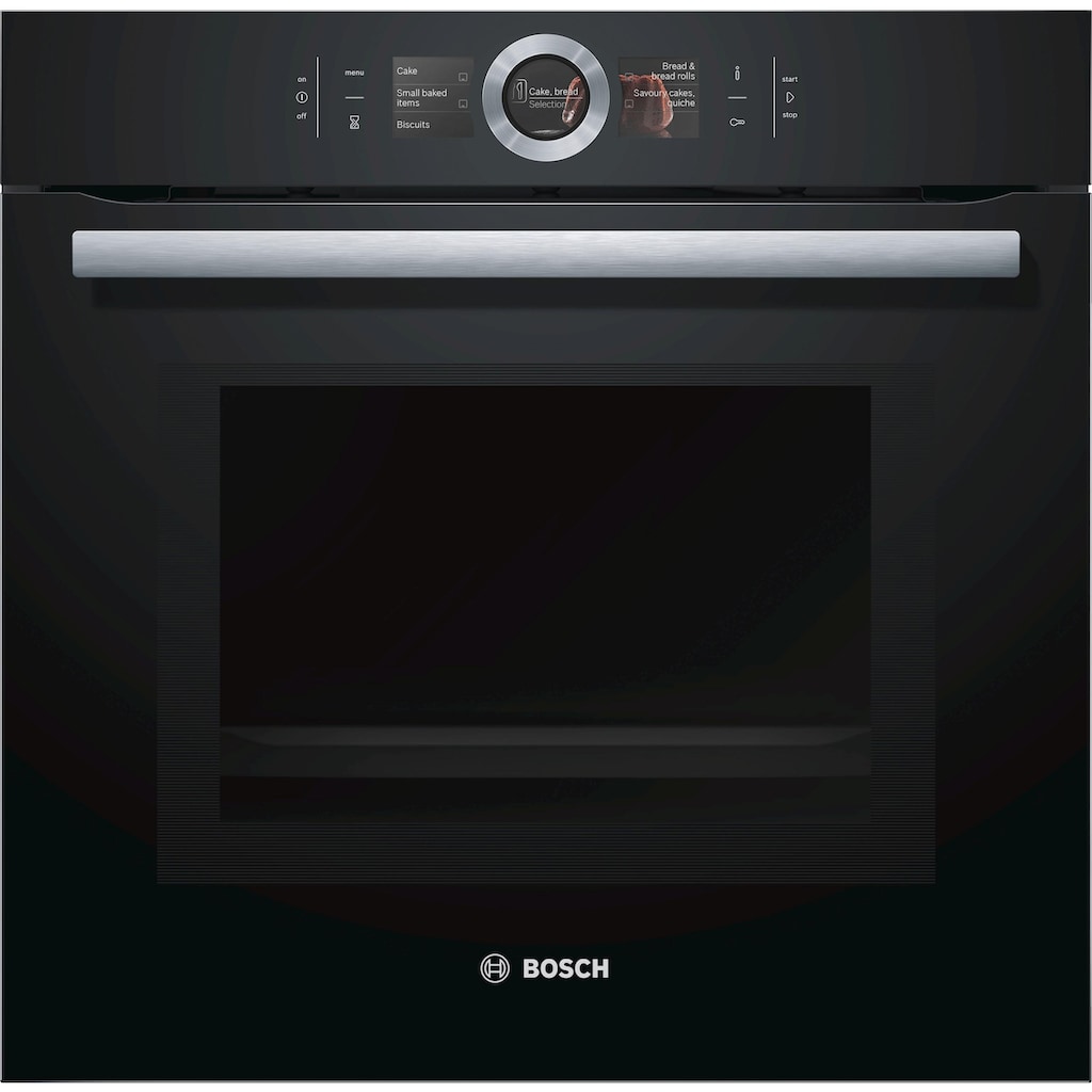 BOSCH Backofen mit Mikrowelle »HMG6764B1«, HMG6764B1, mit 1-fach-Teleskopauszug, Pyrolyse-Selbstreinigung