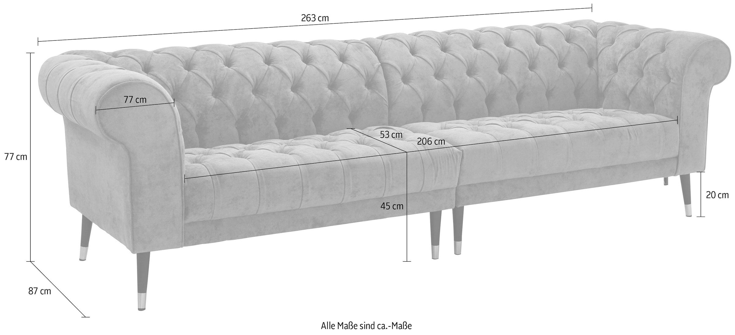 Guido Maria Kretschmer Home&Living Chesterfield-Sofa »Tinnum«