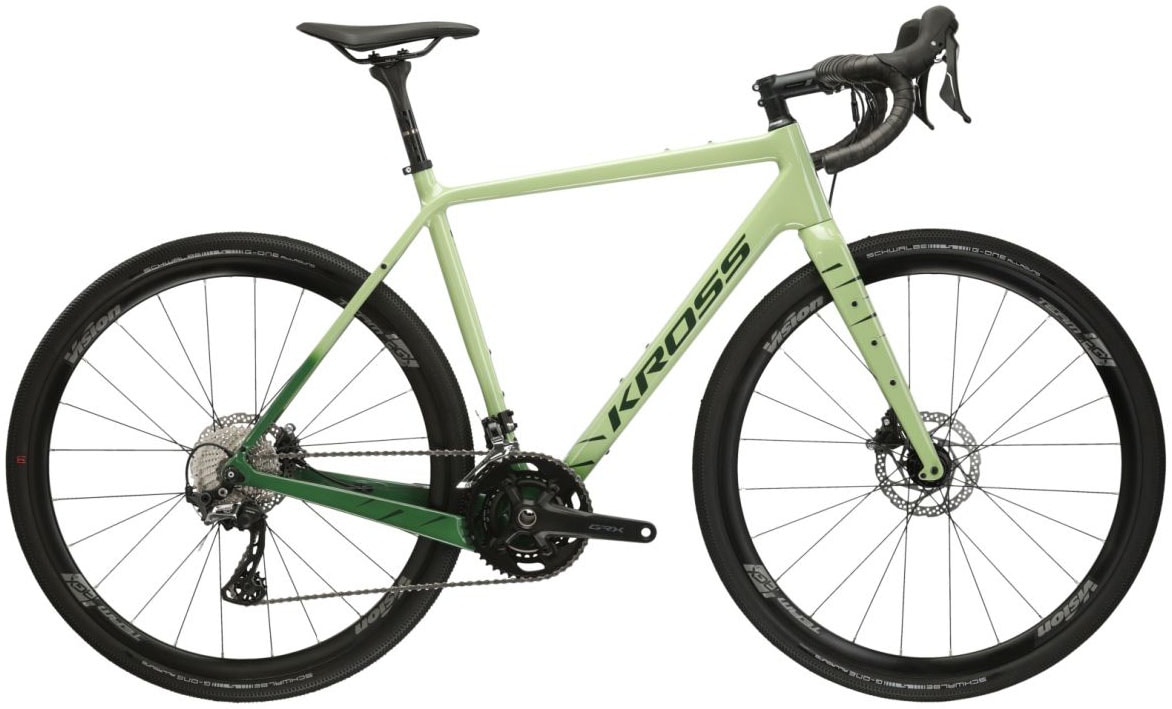 Kross Gravelbike »KROSS Gravelbike Esker 8.0 28" grün« 22 Gang Shimano GRX RX810 Schaltwerk Kettenschaltung in grün, Größe 28 Zoll (71,12 cm)...