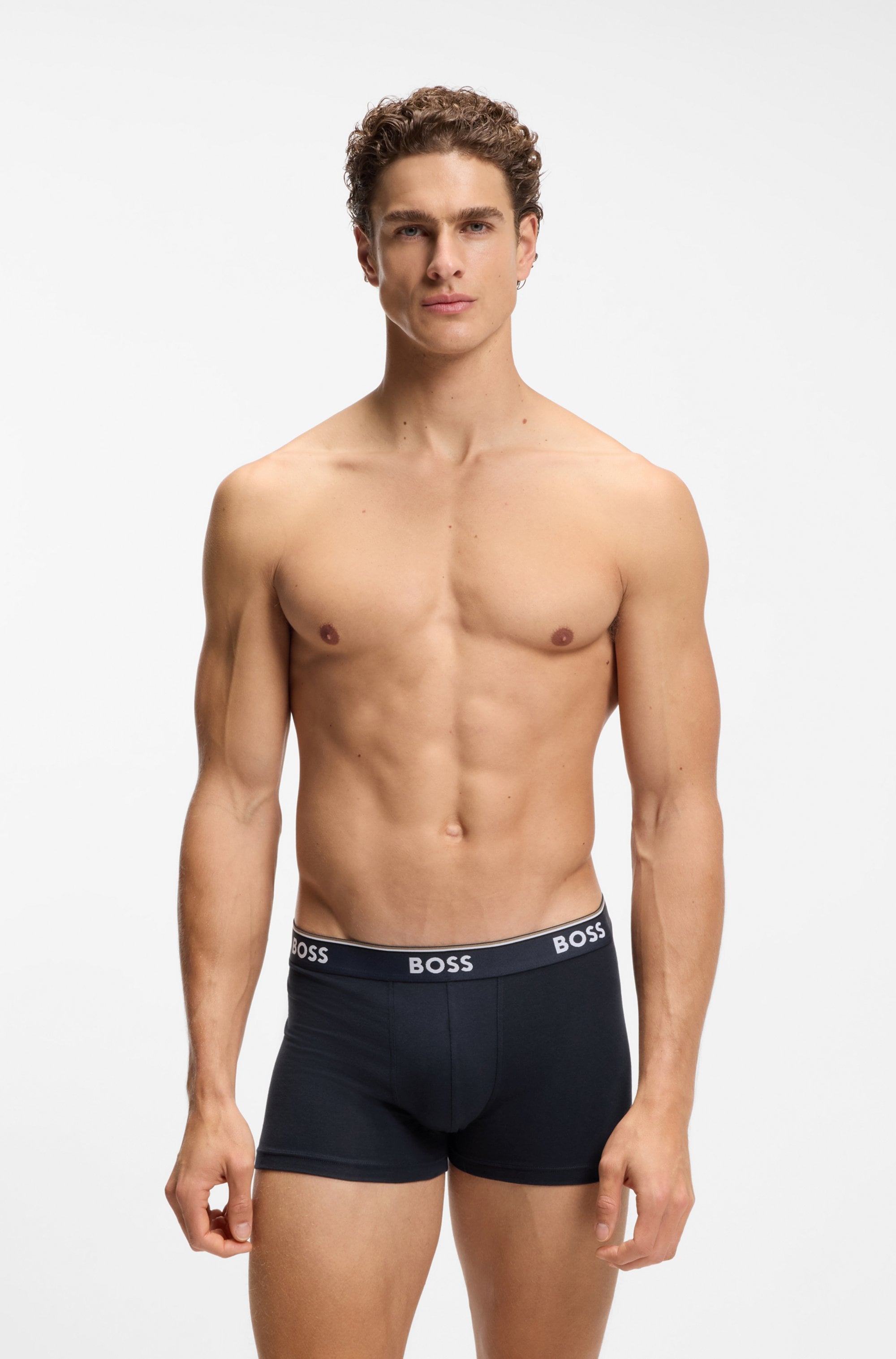 BOSS Trunk Packung, 3 Stk. aus Stretch-Baumwolle, elastischer Bund, mittlere Bundhöhe