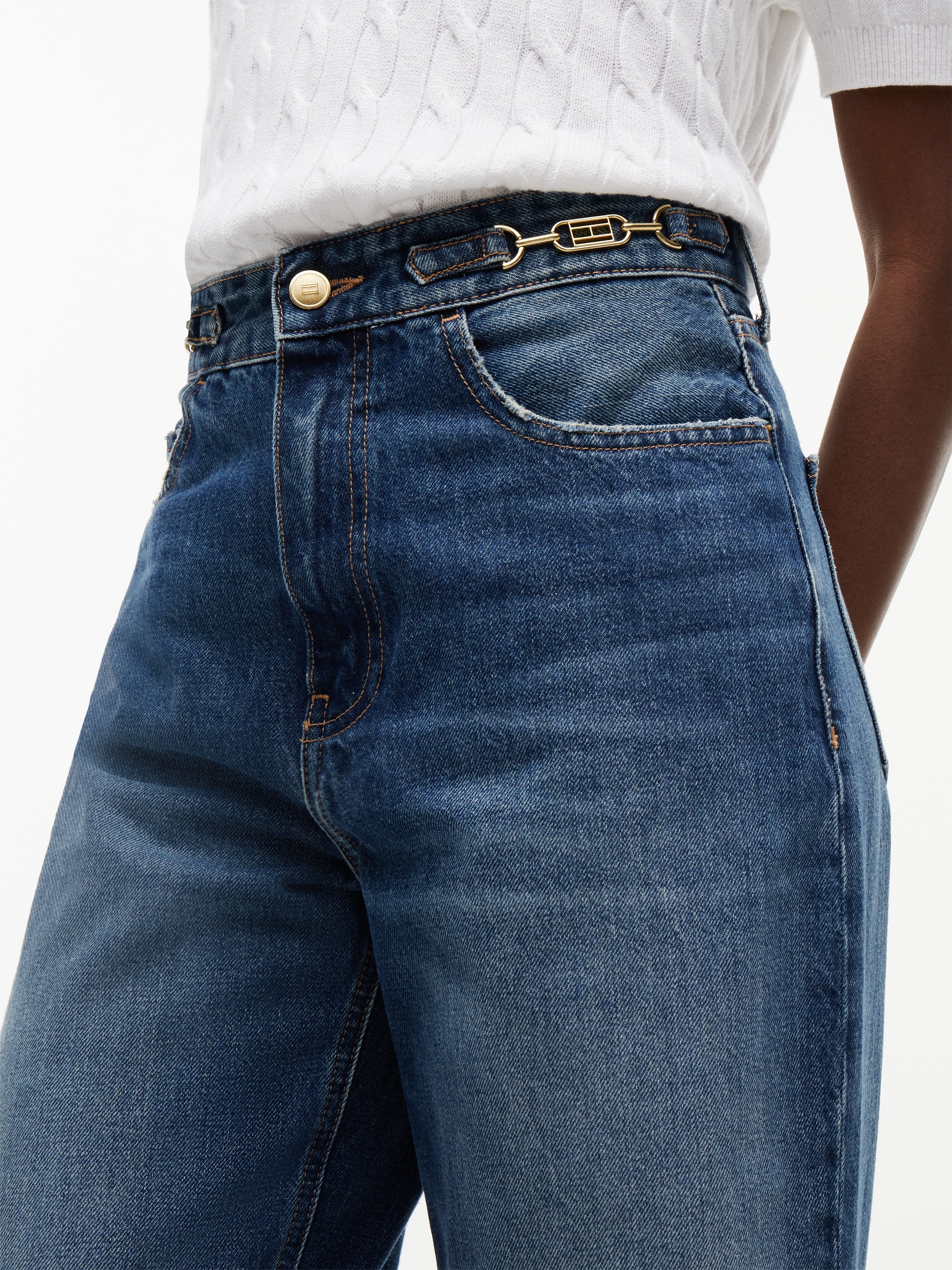 Tommy Hilfiger High-waist-Jeans »TAPERED CAM HW ANKLE« Baumwolle, knöchellang, high waist