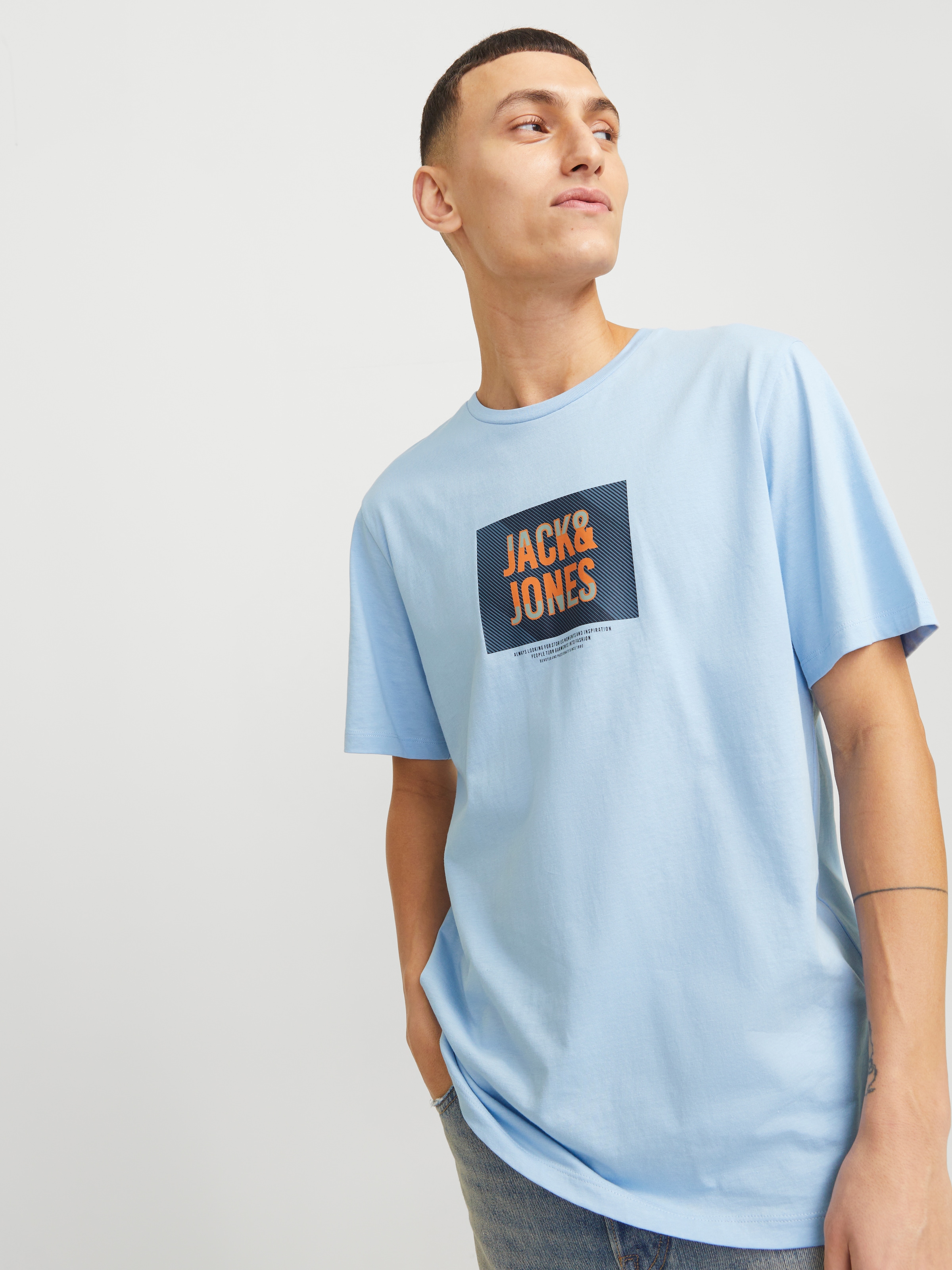 Jack & Jones Print-Shirt »JJHUDSON TEE SS CREW NECK«