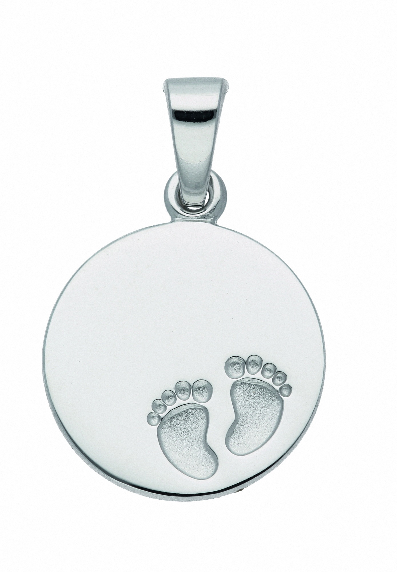 Adelia´s Kettenanhänger »925 Silber Gravurplatte Anhänger Ø 12,3 mm«