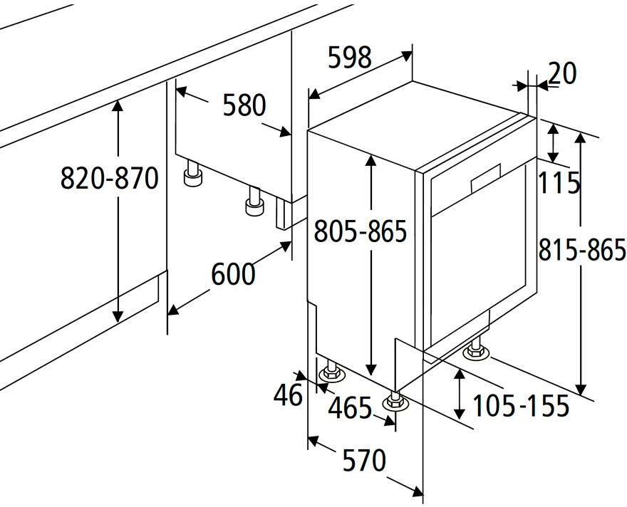 BASIC by Balculina Küche »Emil«, Breite 310 cm, mit und ohne E-Geräte