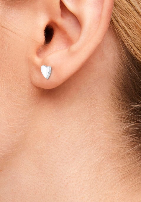 s.Oliver Paar Ohrstecker »Herz, 2035757«, mit Zirkonia (synth.)