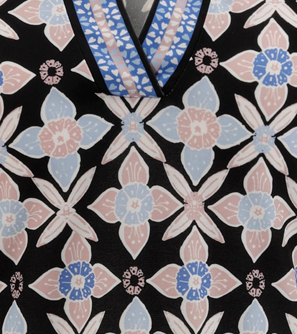 Aniston SELECTED Jerseykleid, mit verspielter Blümchen-Bordüre - NEUE KOLLEKTION