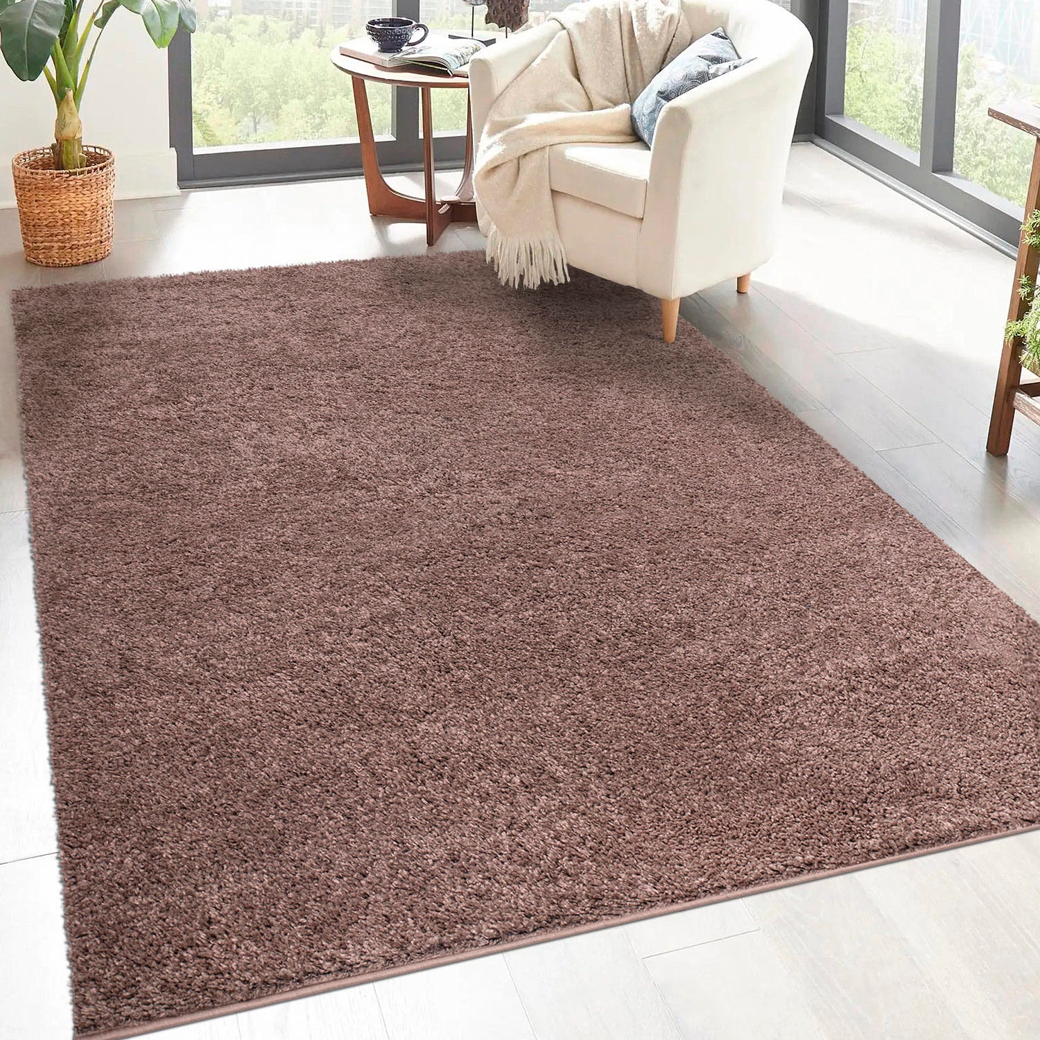 Hochflor-Teppich »City Shaggy«, rechteckig, 30 mm Höhe, Robuster Langflor Teppich uni,...