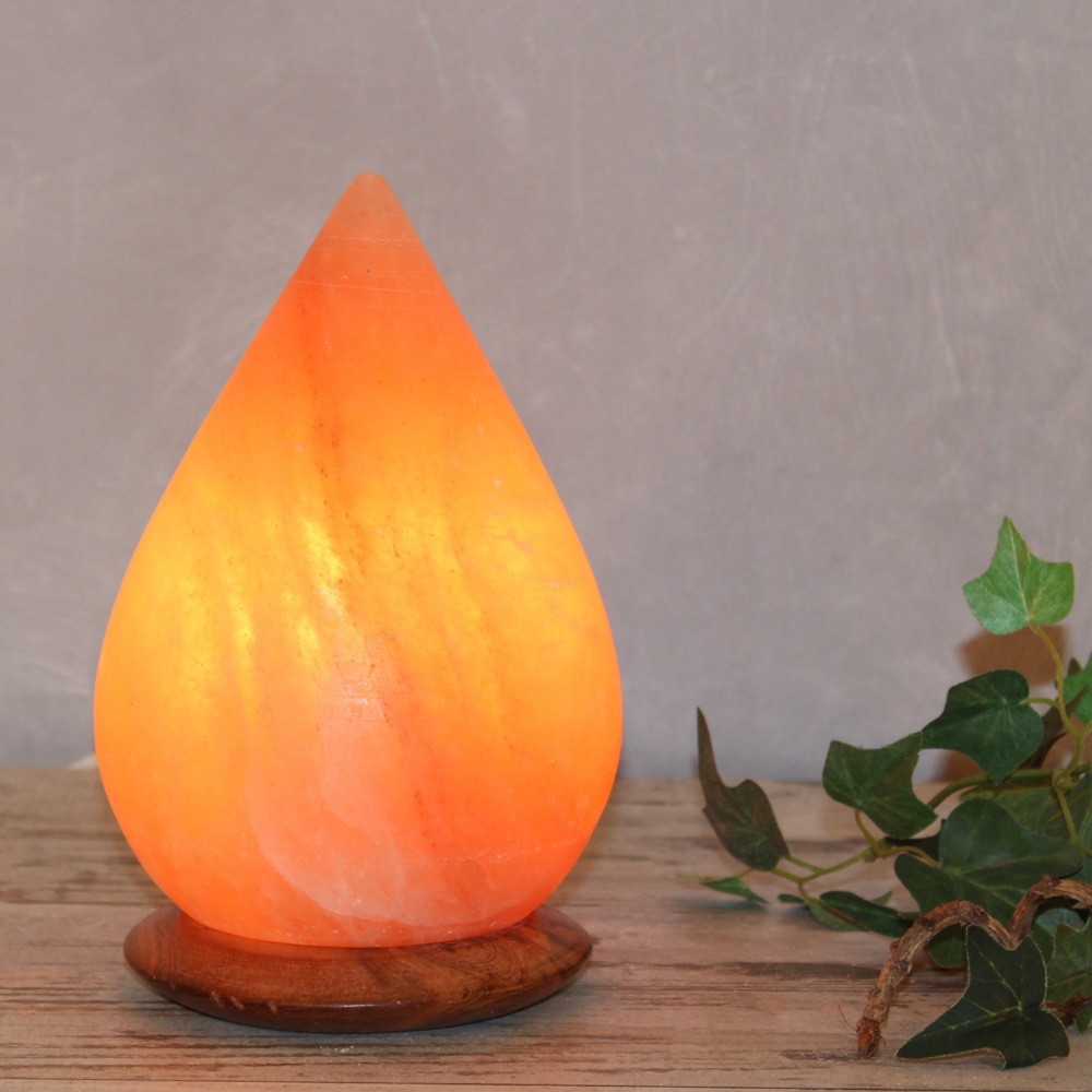 HIMALAYA SALT DREAMS Salzkristall-Tischlampe »Drop«, Leuchtmittel E14 | Leuchtmittel wechselbar, Handgefertigt aus Salzkristall - jeder Stein ein Unikat, H: ca.20 cm