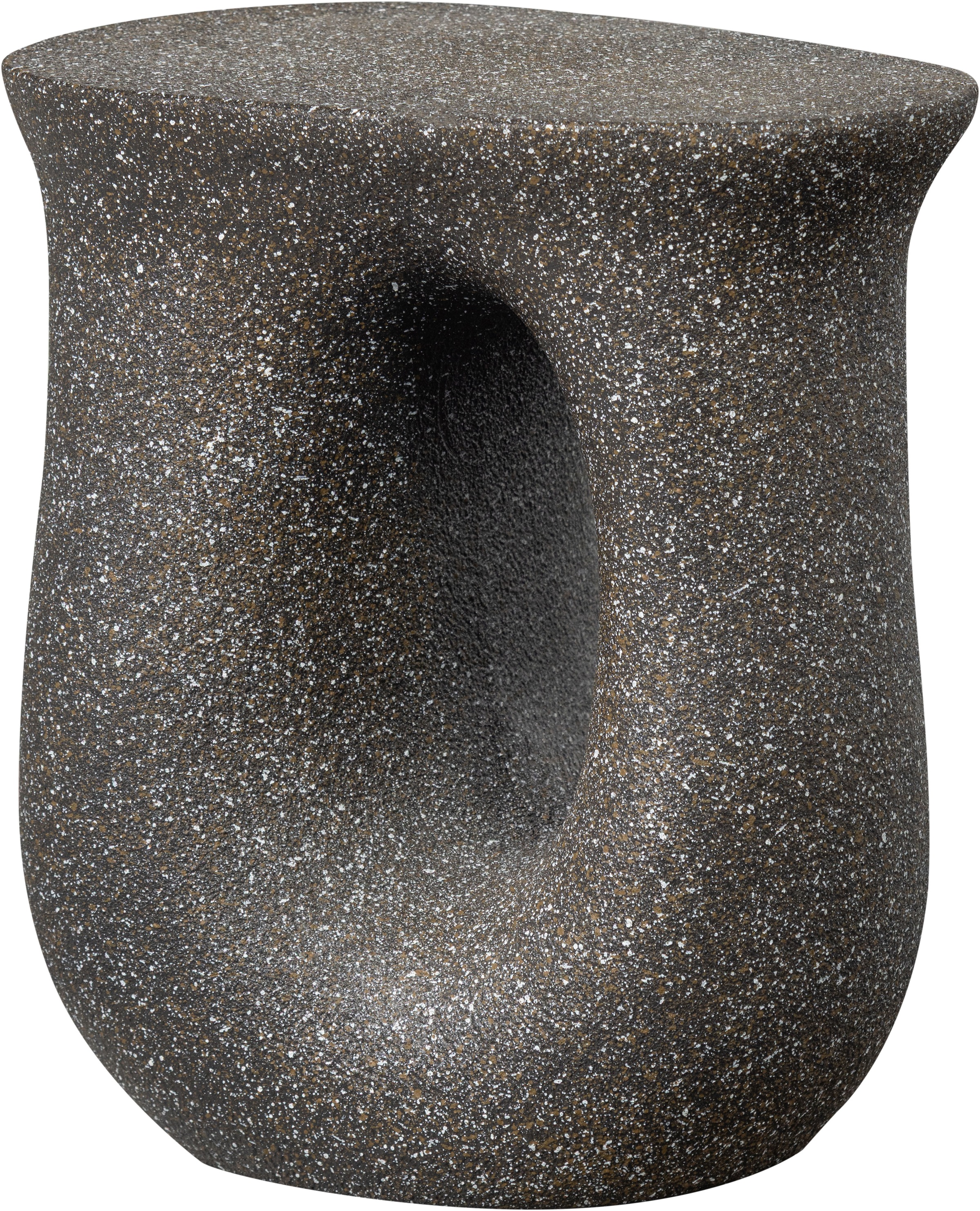 WOOOD Beistelltisch »Moson aus Magnesiumoxid mit organischer Form B 42 x T 33 x H 45 cm« Einzigartig durch Materialstruktur, Tragkraft 20 kg, Eigengewicht 6 kg