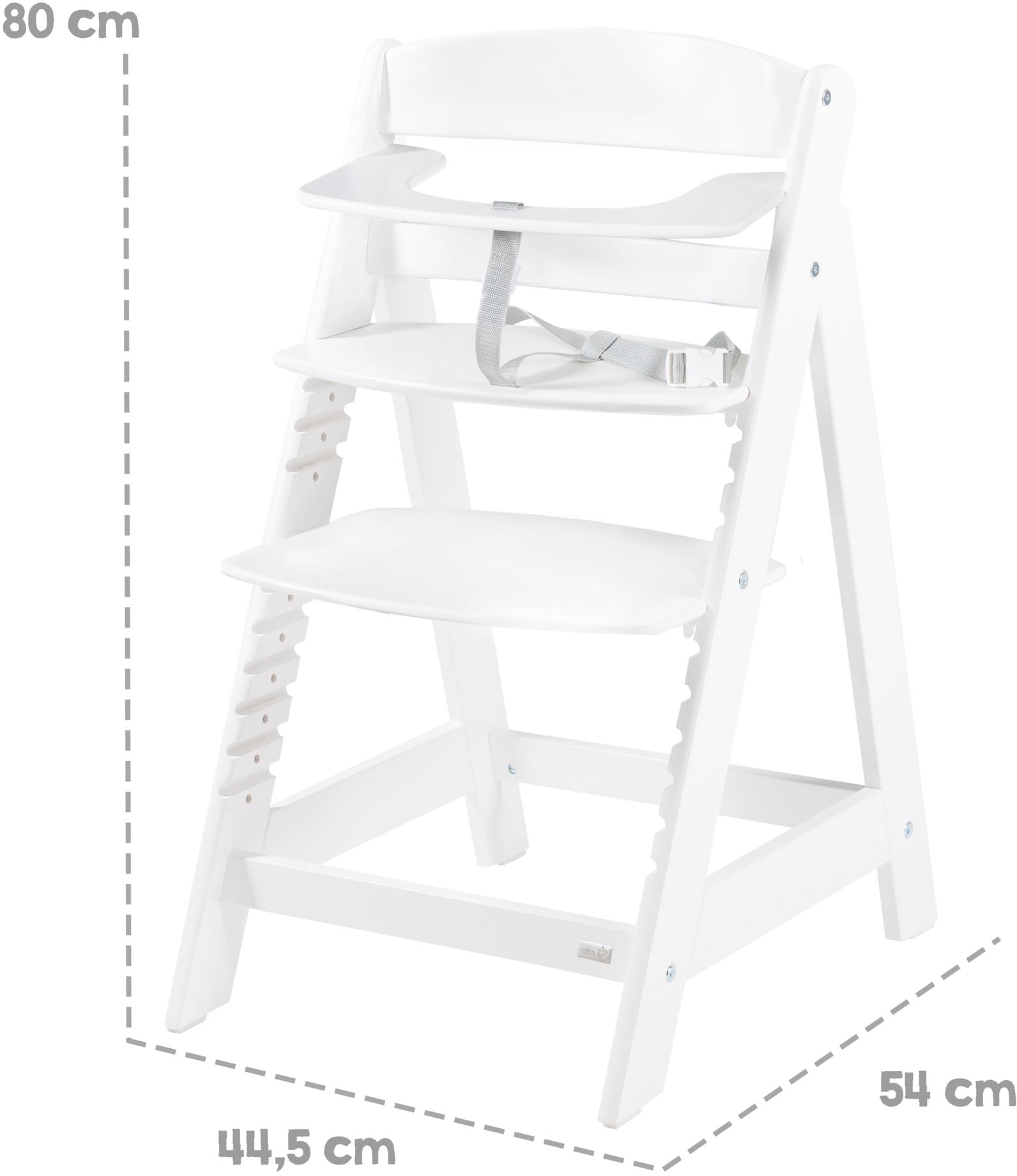 roba® Hochstuhl »Treppenhochstuhl Sit Up Click 'N' Flex, weiß«, aus Holz