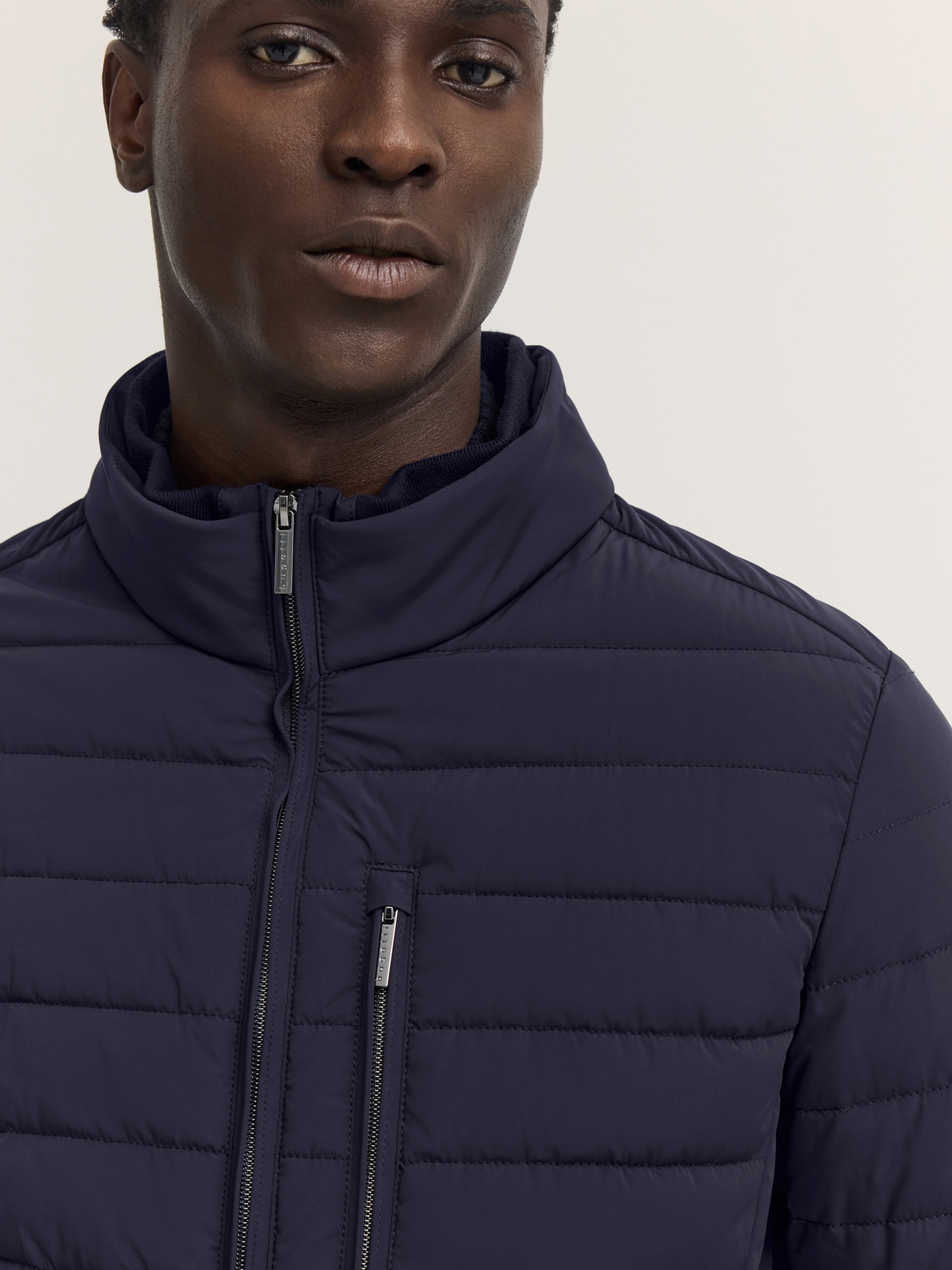 bugatti Blouson »Regular Fit« ohne Kapuze Regular Fit Stretch Steppoptik Stehkragen