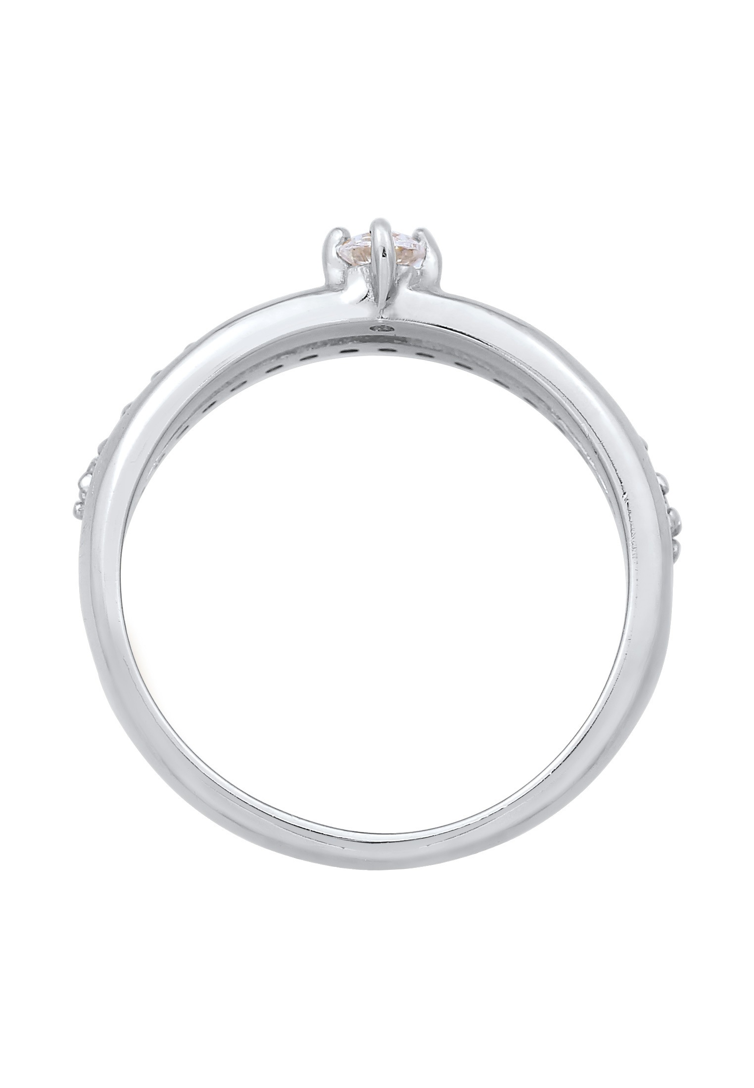 Elli Silberring »Ring Zirkonia Solitär Verlobung 925 Silber«