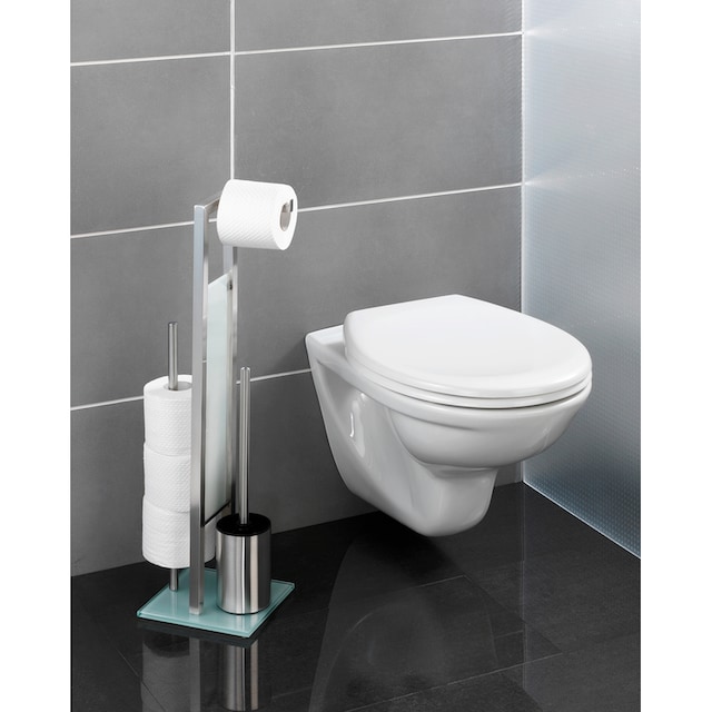 WENKO WC-Garnitur »Rivalta«, aus Edelstahl, integrierter  Toilettenpapierhalter und WC-Bürstenhalter im OTTO Online Shop