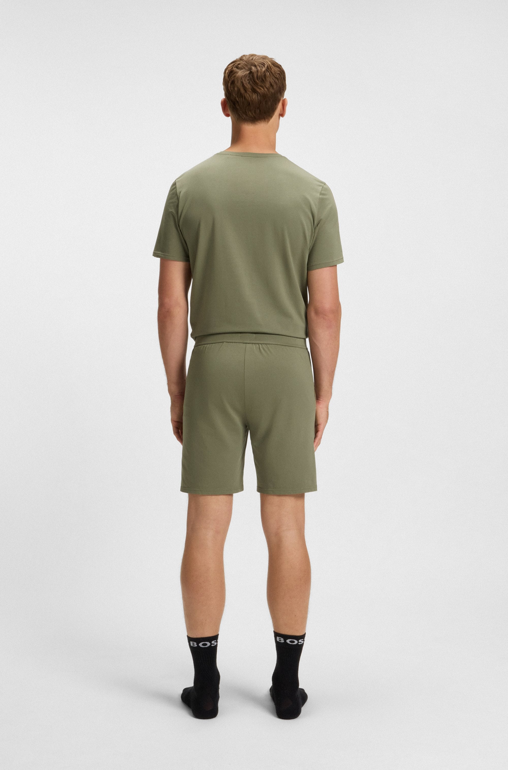 BOSS Pyjamashorts »Unique«, aus elastischer Baumwolle mit Tape-Details