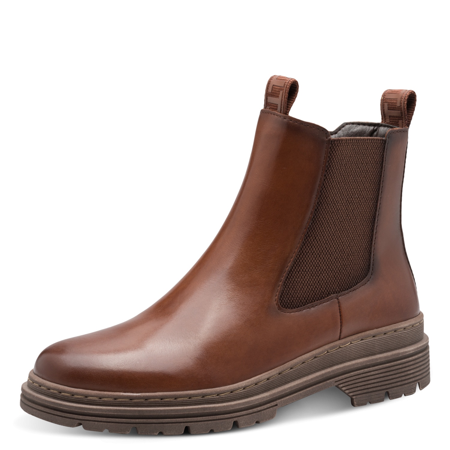 Tamaris Chelseaboots  Blockabsatz, Stiefelette mit Stretcheinsatz an der Außenseite