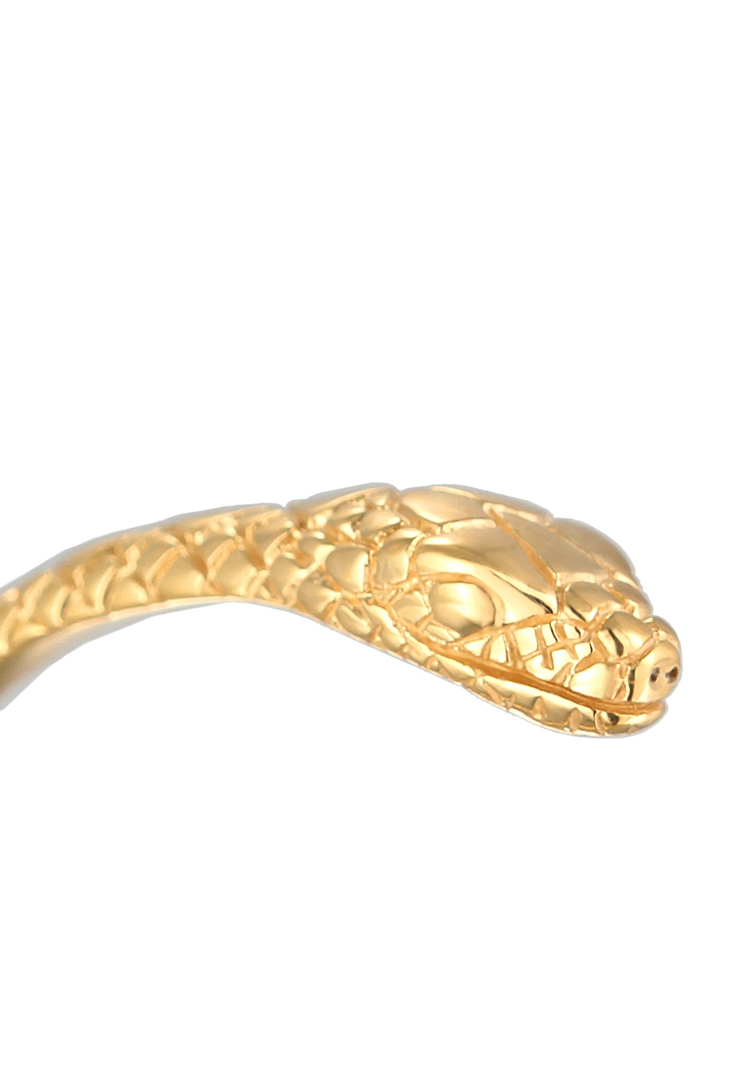 Elli Premium Armreif »Armband Armreif Offen Schlangen Motiv 925 Silber vergoldet«
