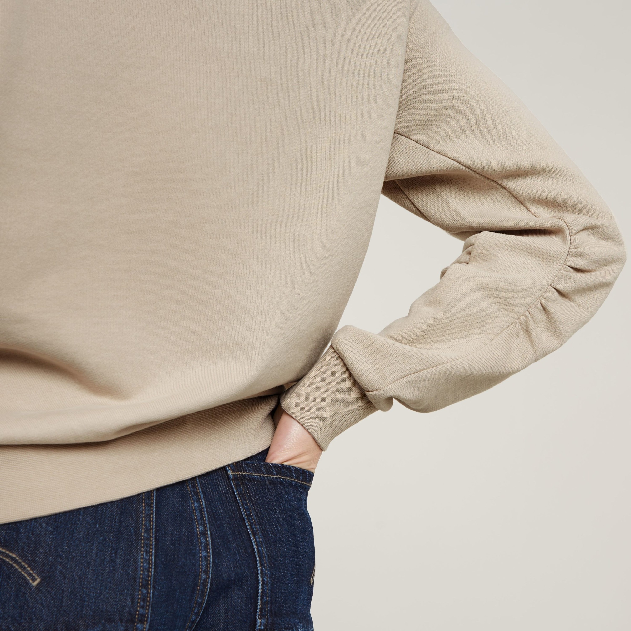 G-STAR Sweater »Sleeve Construction«, mit Raffung an den Ellbogen