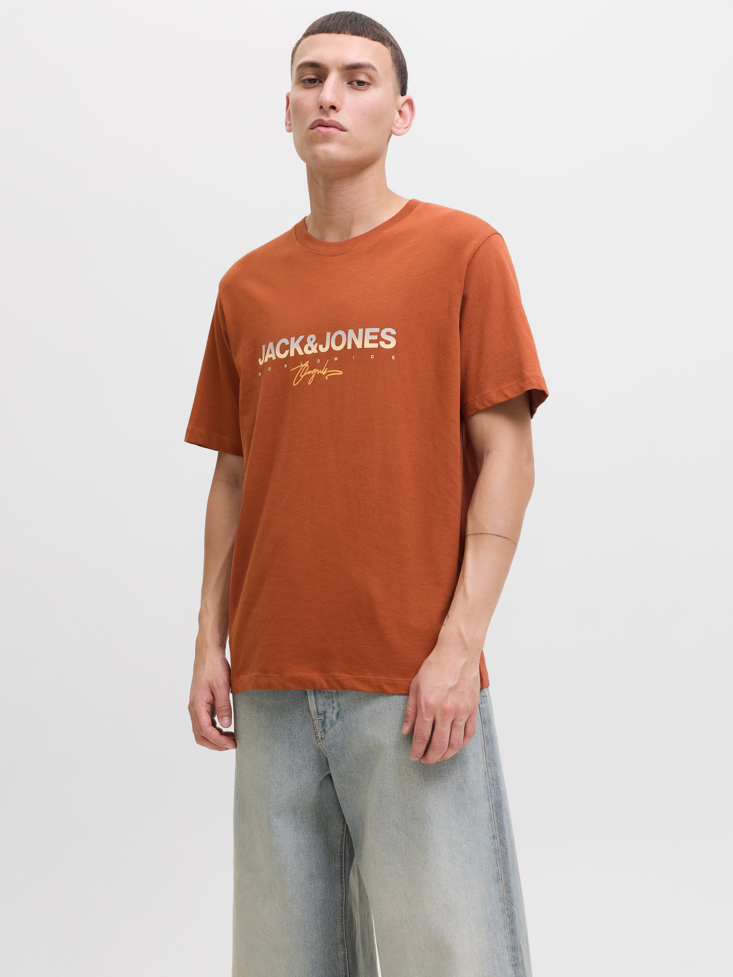 Jack & Jones Print-Shirt »JORCANGGU TEE SS CREW NECK FST«, mit Logoprint
