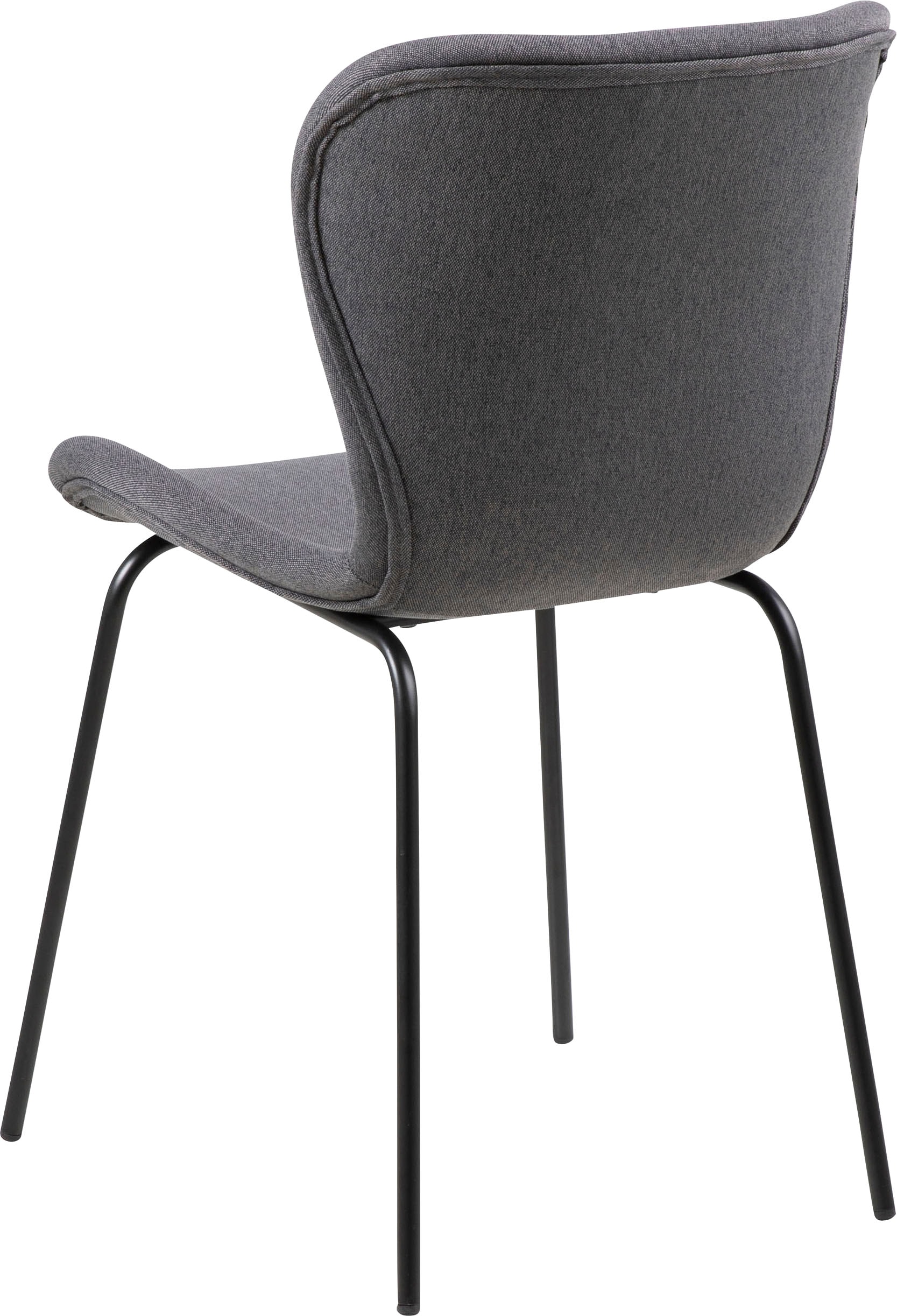 ACTONA bei Bezug, Sitzhöhe Webstoff Set, Metallbeinen, 2er 47 cm Esszimmerstuhl, schwarzen Webstoff, GROUP OTTO