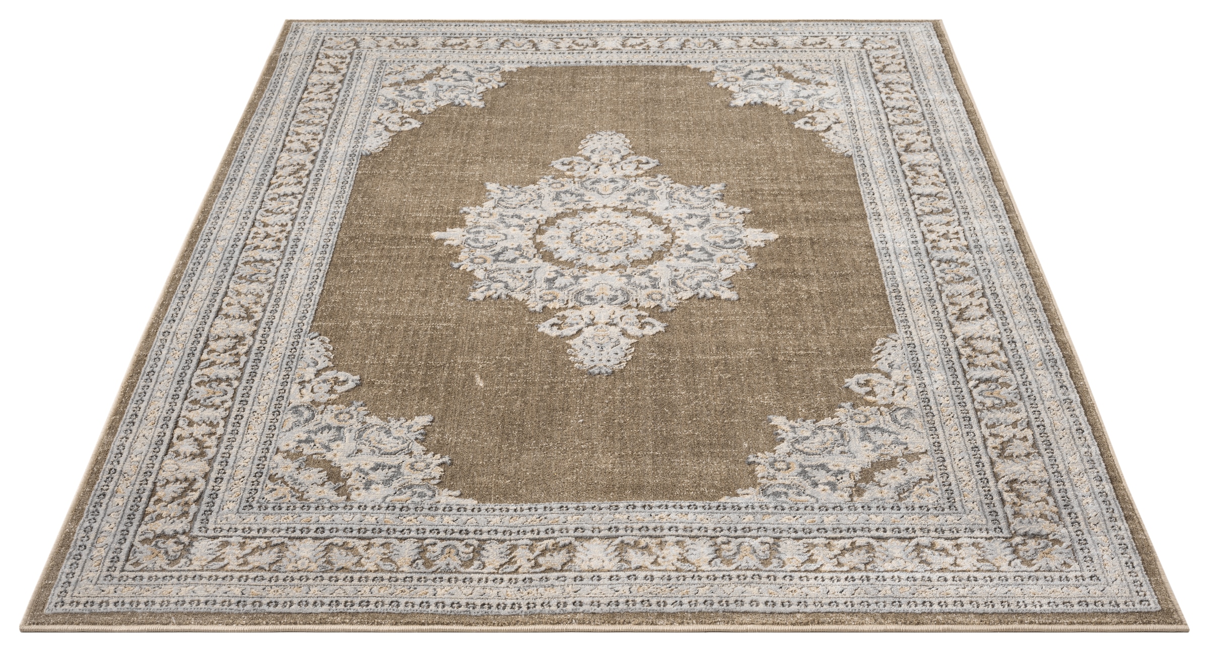 OTTO home Teppich »Banli, Vintage-Look, Orient-Optik« rechteckig 9 mm Höhe dezenter Glanz, Schrumpf-Garn-Effekt, Wohnzimmer, Schlafzimmer