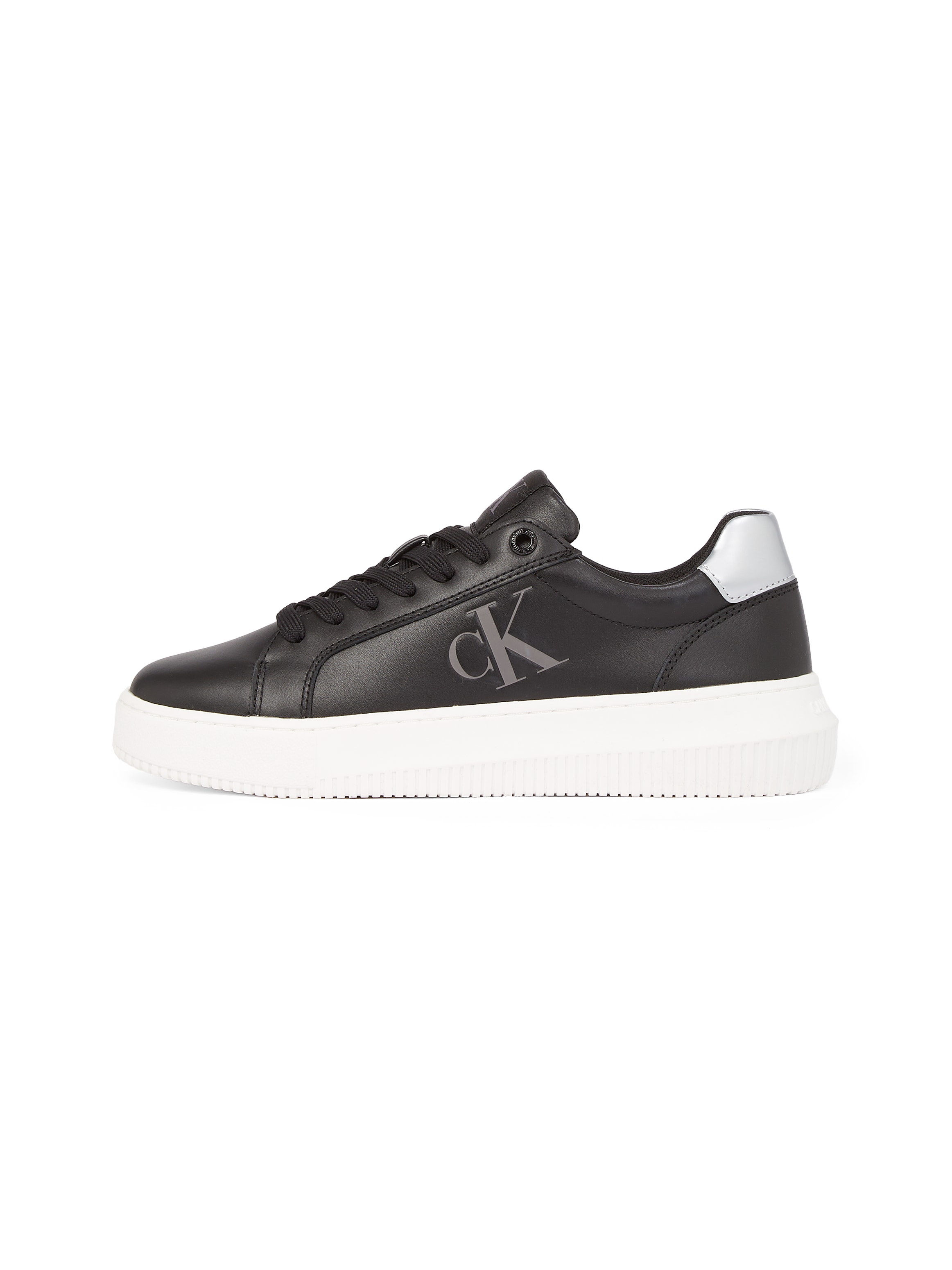 Calvin Klein Jeans Plateausneaker »CHUNKY CUPSOLE LACEUP LTH«, Halbschuh, Freizeitschuh, Schnürschuh mit seitlichem CK-Logo