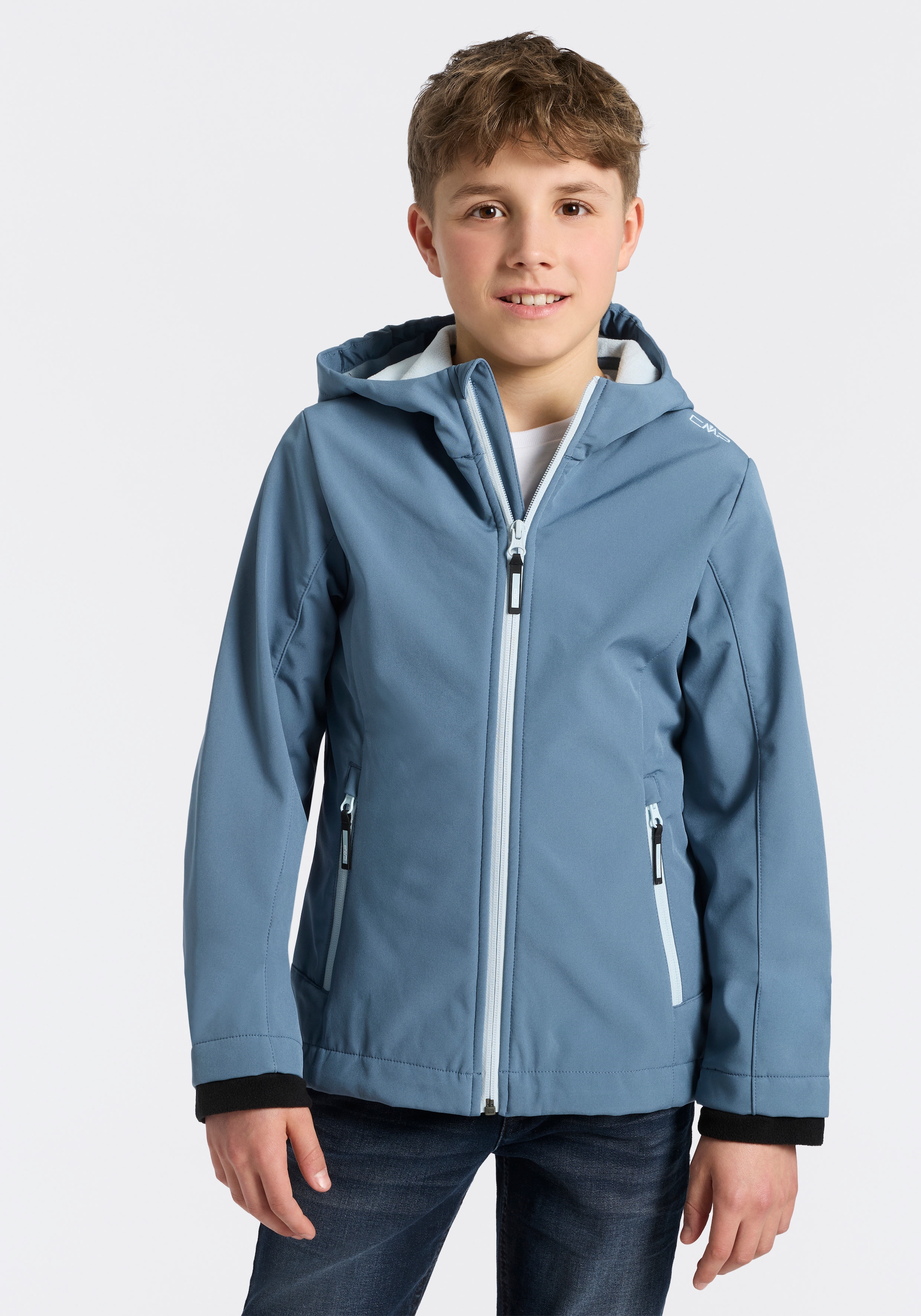 CMP Softshelljacke »KID G JACKET FIX HOOD für Kinder43405465« mit Kapuze Atmungsaktiv & Wasserabweisend & Windabweisend ,Übergangsjacke