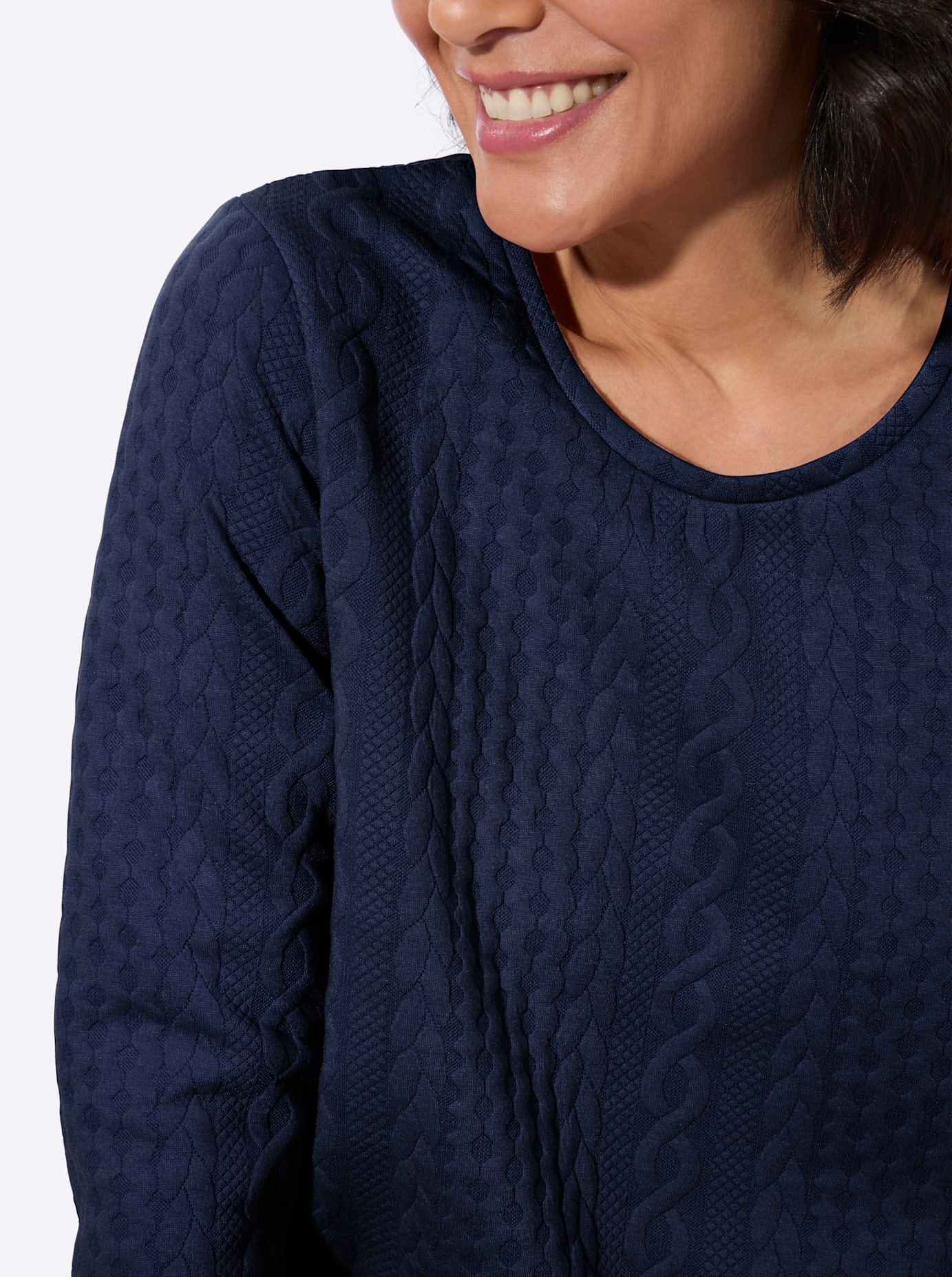 Casual Looks Langarmshirt »Jacquard-Shirt« 1