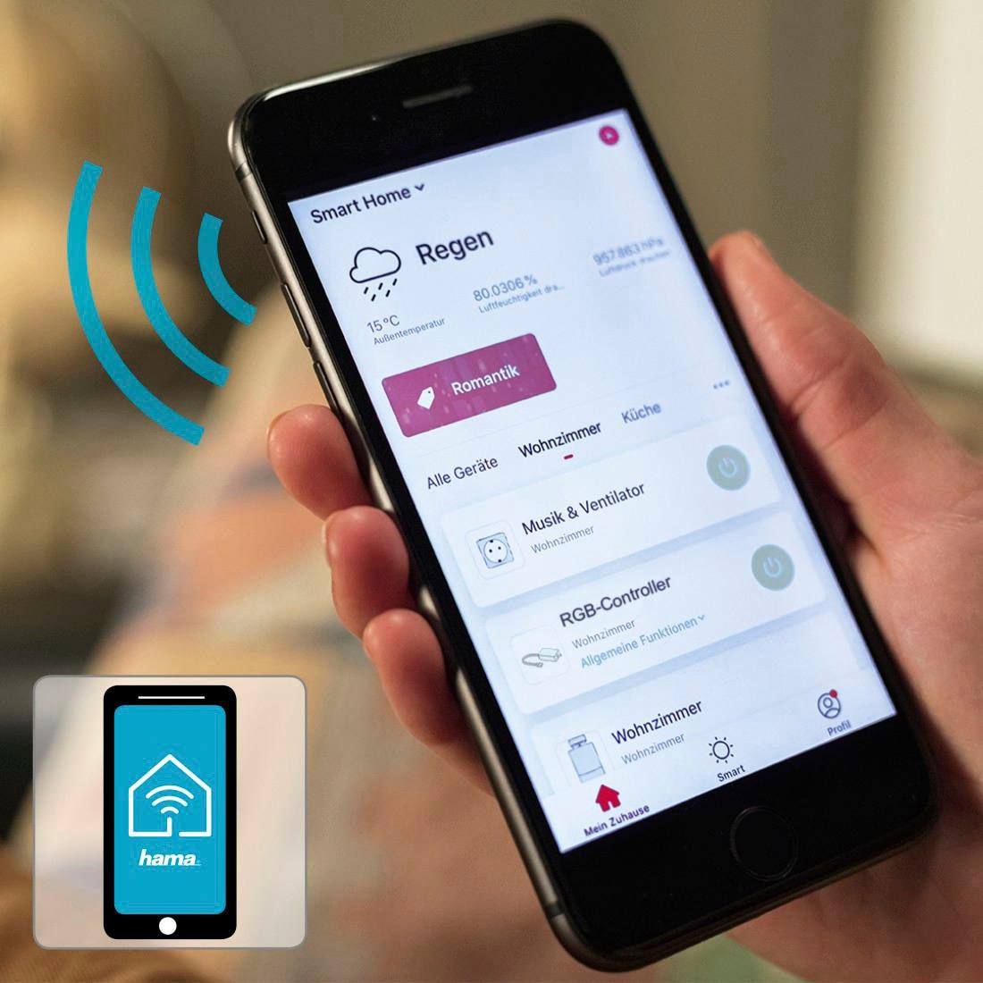 Hama WLAN-Adapter »WLAN-Controller für LED Streifen, ohne Hub für App- & Sprachsteuerung«, ohne Hub/Gateway/Bridge