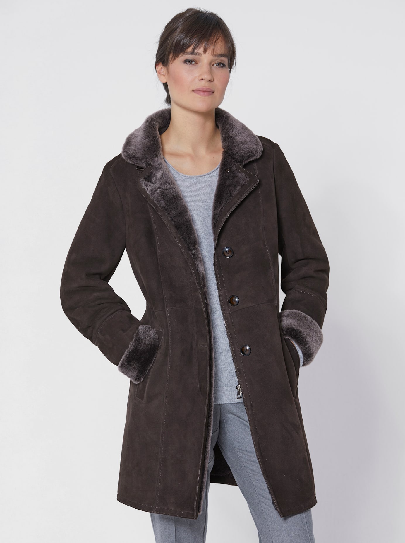 Mainpol Lederjacke, ohne Kapuze