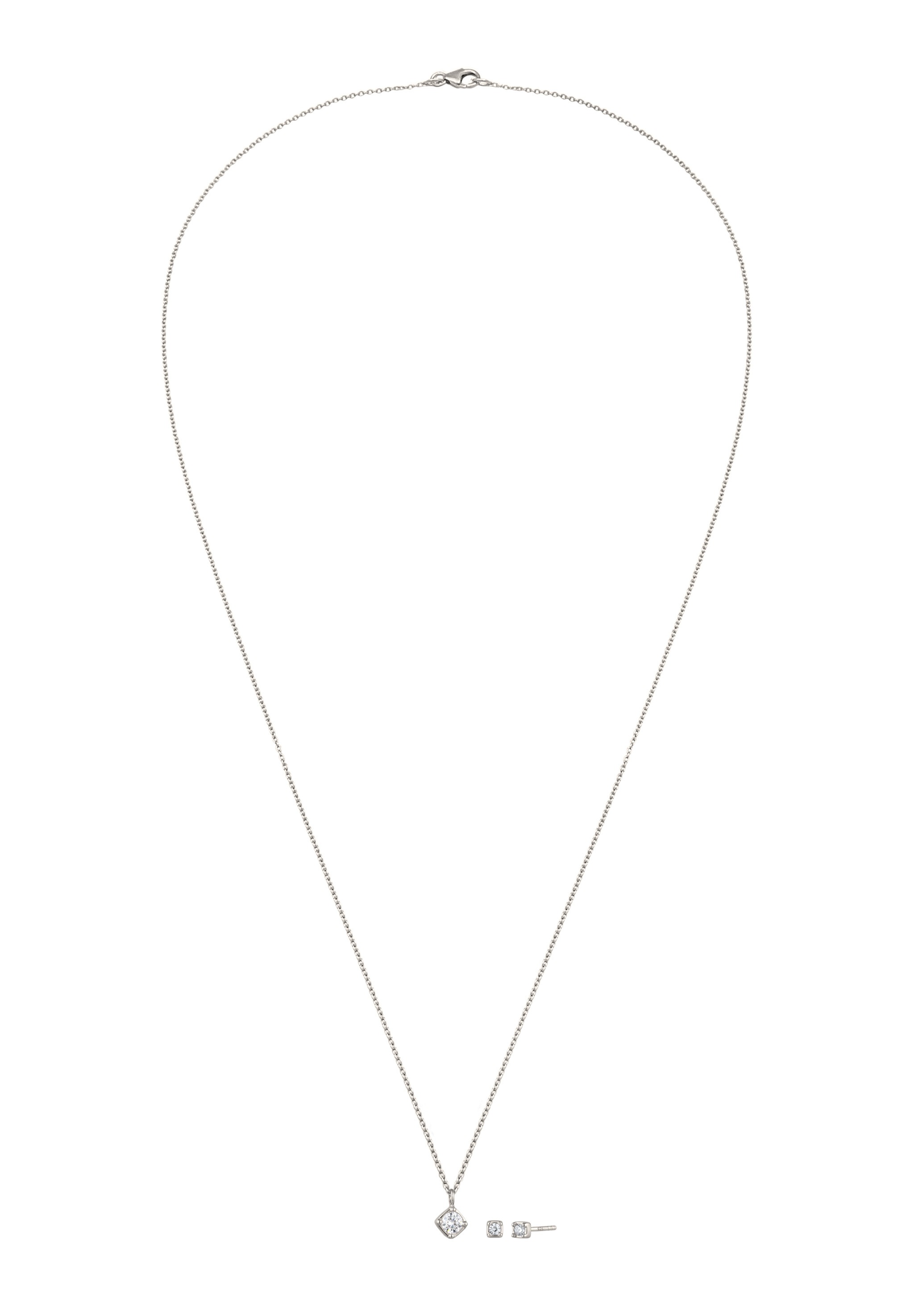 Elli Ohrring und Ketten Set »Schmuckset mit Kristallen von Swarovski® Weiß 925 Sterling Silber« ()