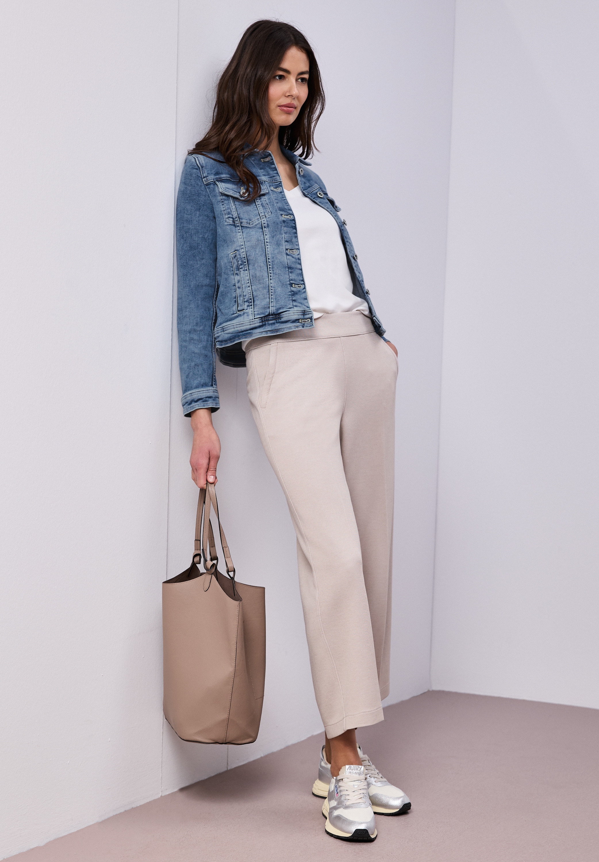 STREET ONE Jeansjacke mit Brust Taschen